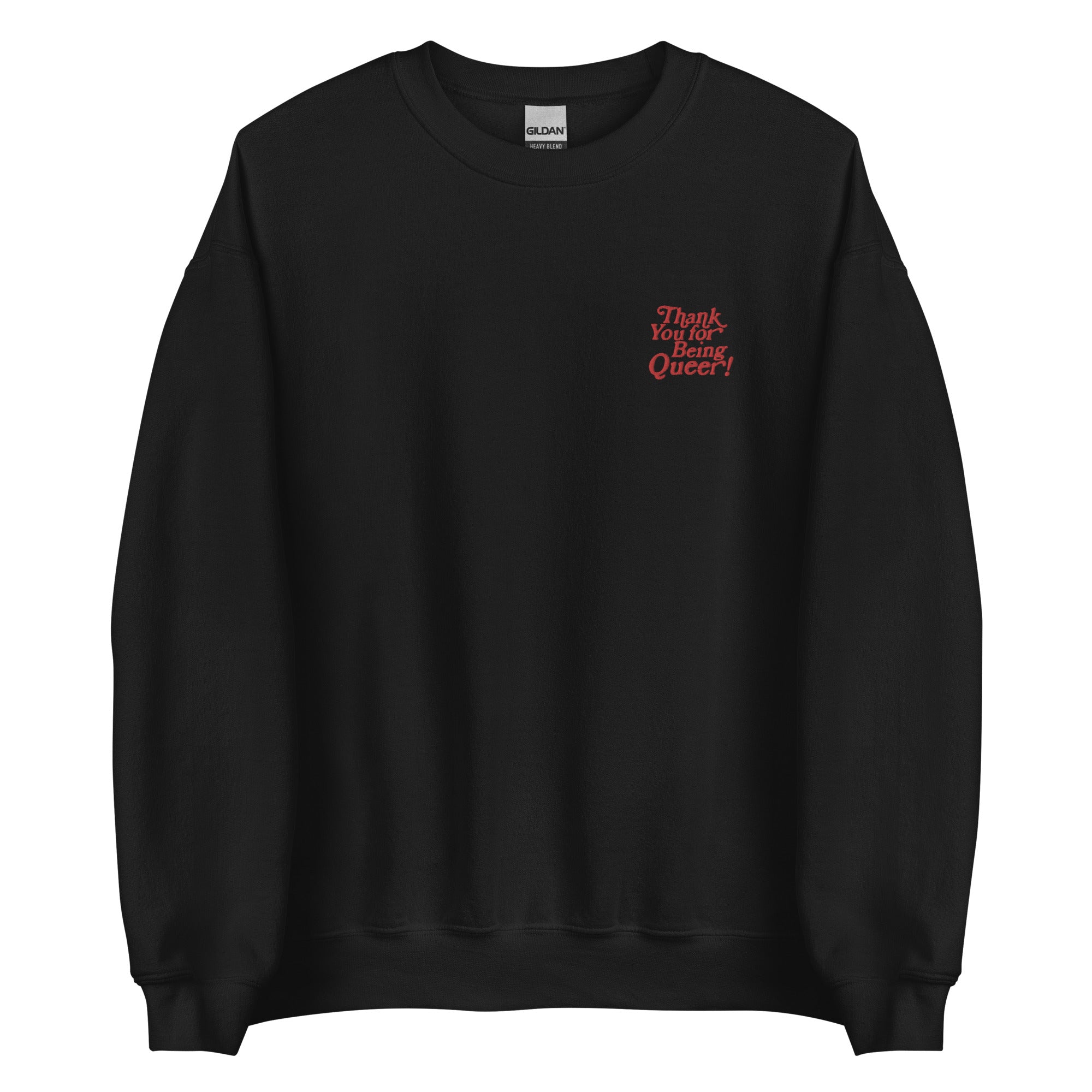 Sudadera unisex bordada con la frase "Gracias por ser queer"