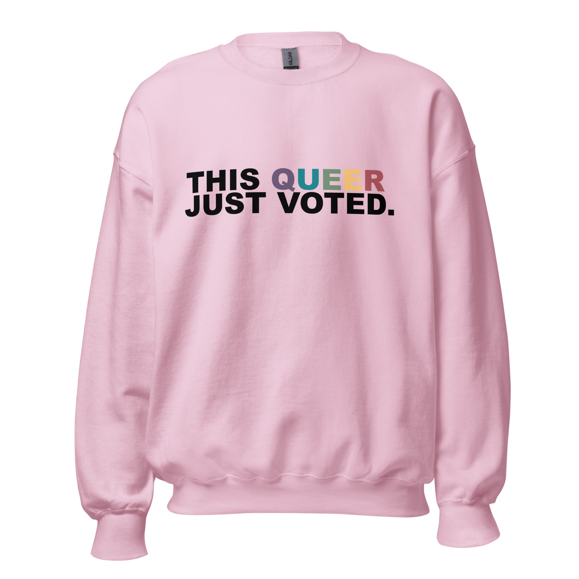Sudadera unisex con el mensaje "This Queer Just Voted"