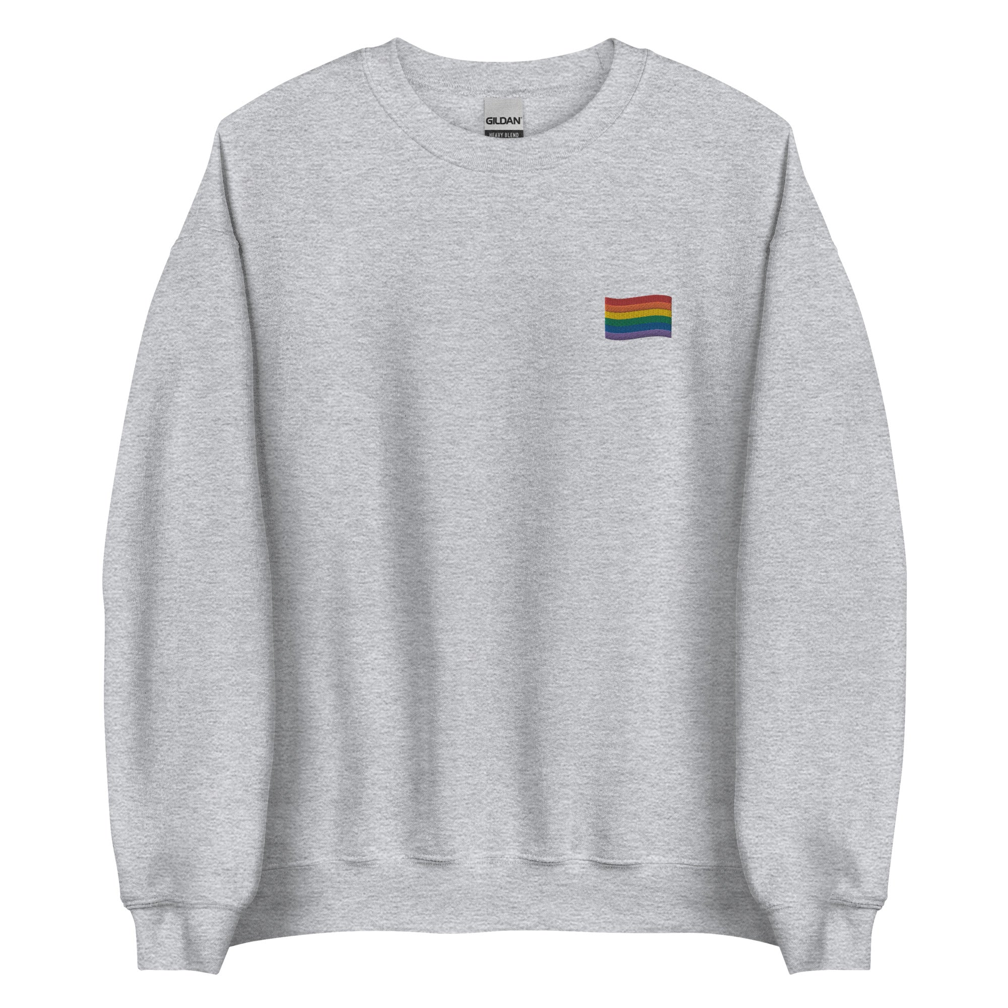Sudadera unisex con bandera del arcoíris bordada
