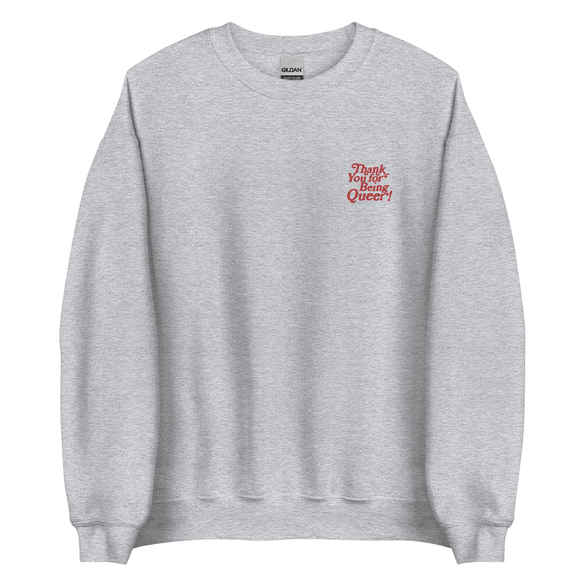 Sudadera unisex bordada con la frase "Gracias por ser queer"
