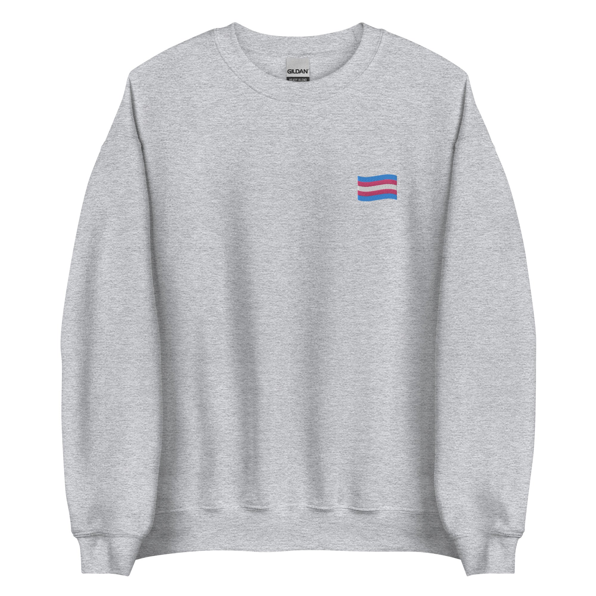 Sudadera unisex con bandera trans bordada