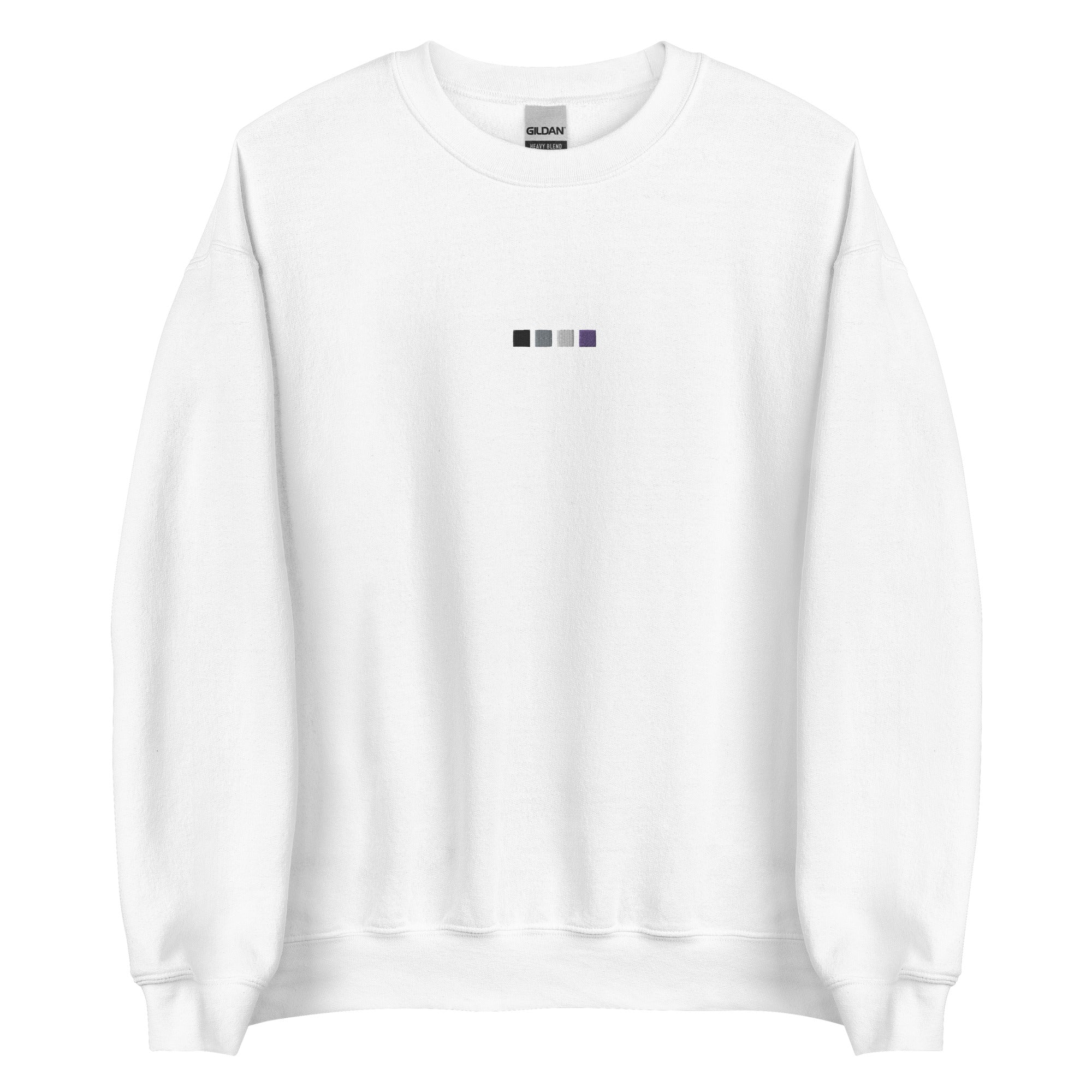 Sudadera unisex bordada con cuadrados asexuales
