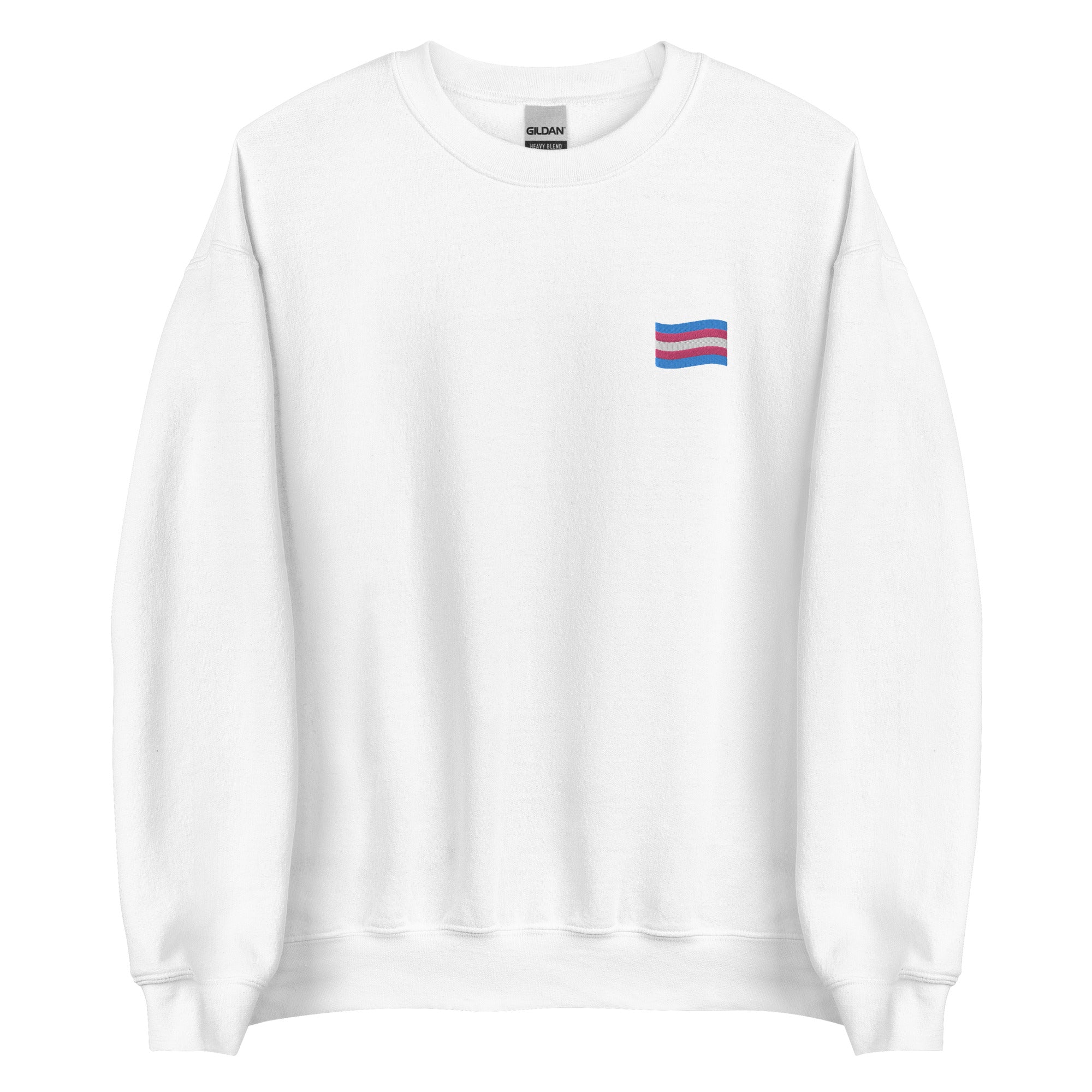 Sudadera unisex con bandera trans bordada