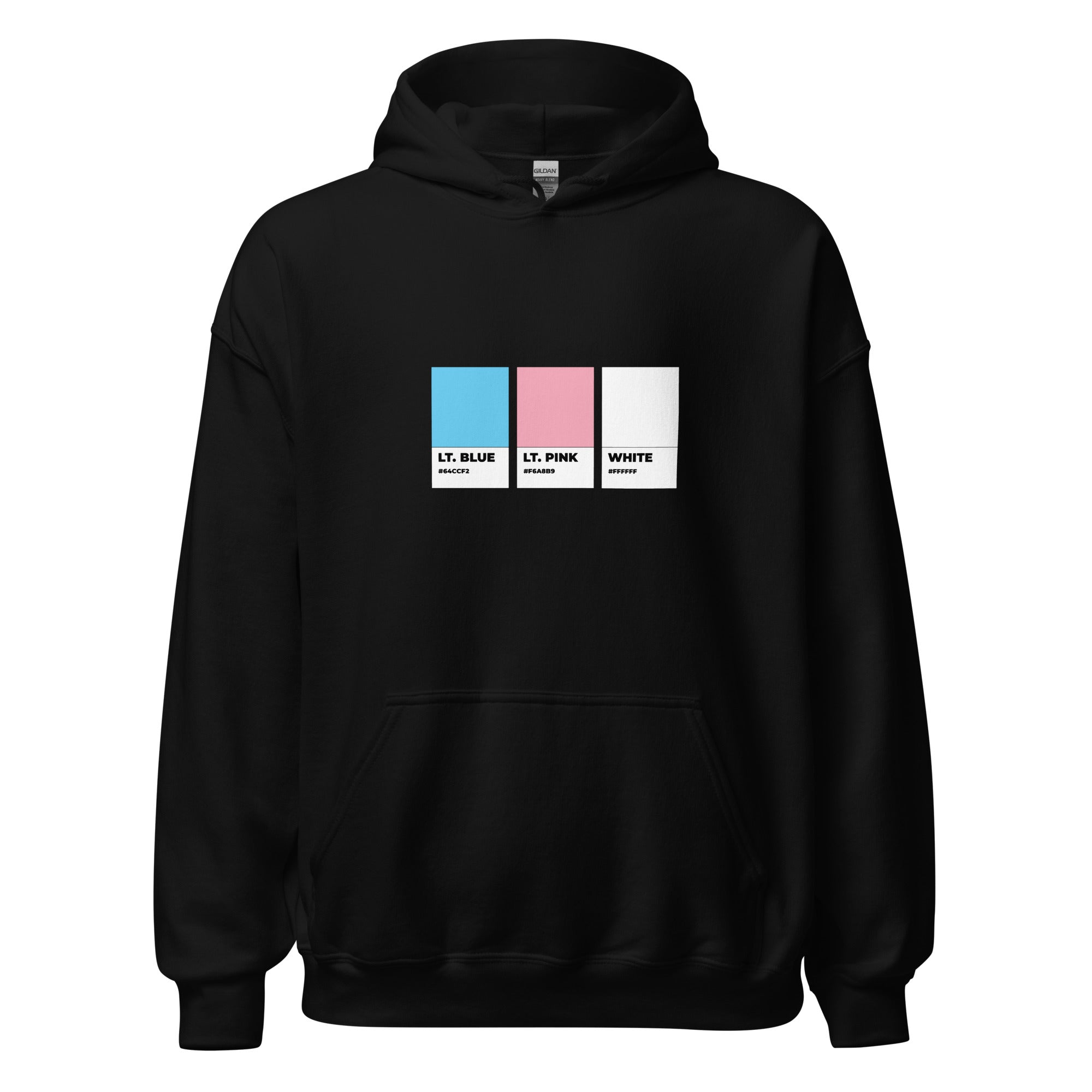 Sudadera unisex con capucha de colores trans