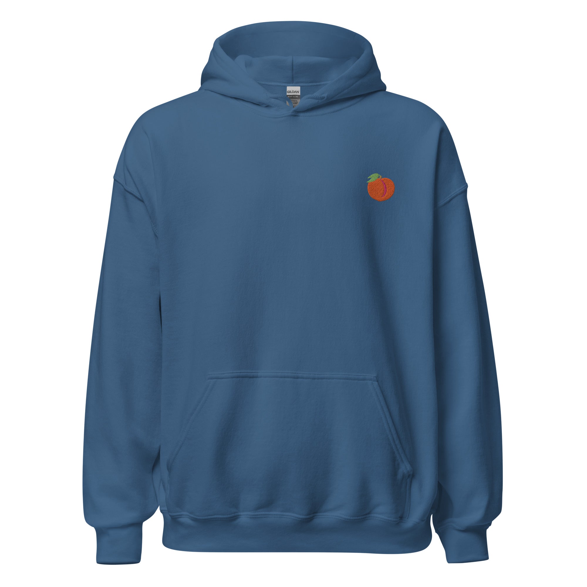 Sudadera unisex con capucha bordada con emoji de melocotón