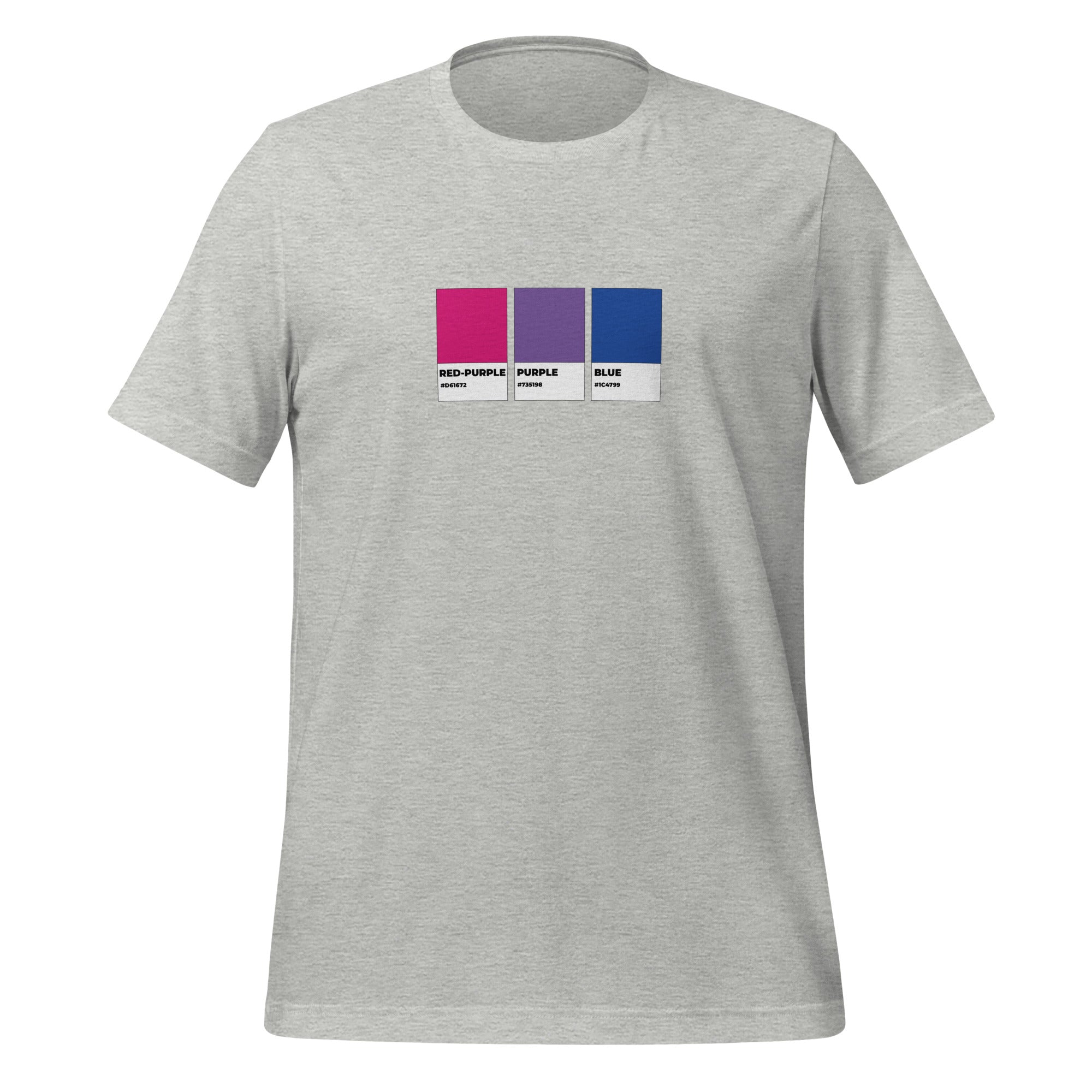 Camiseta unisex con muestras de colores bisexuales