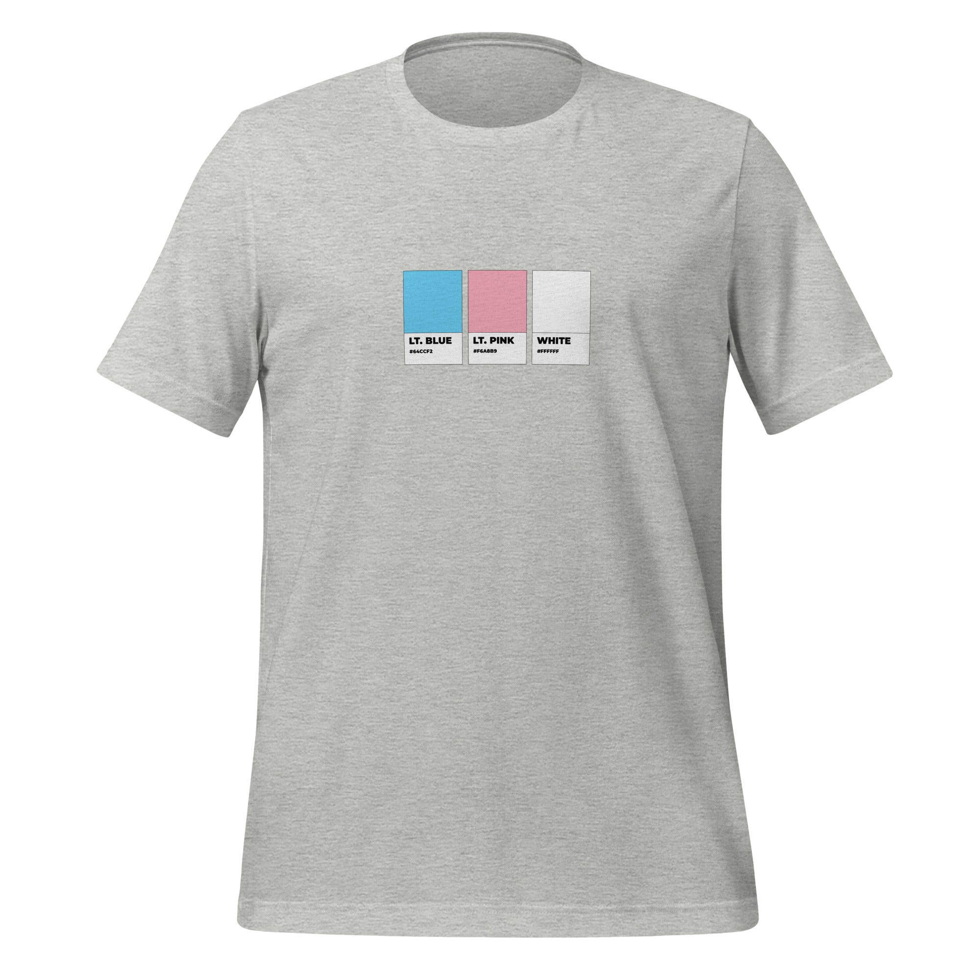 Camiseta unisex con muestras de colores trans