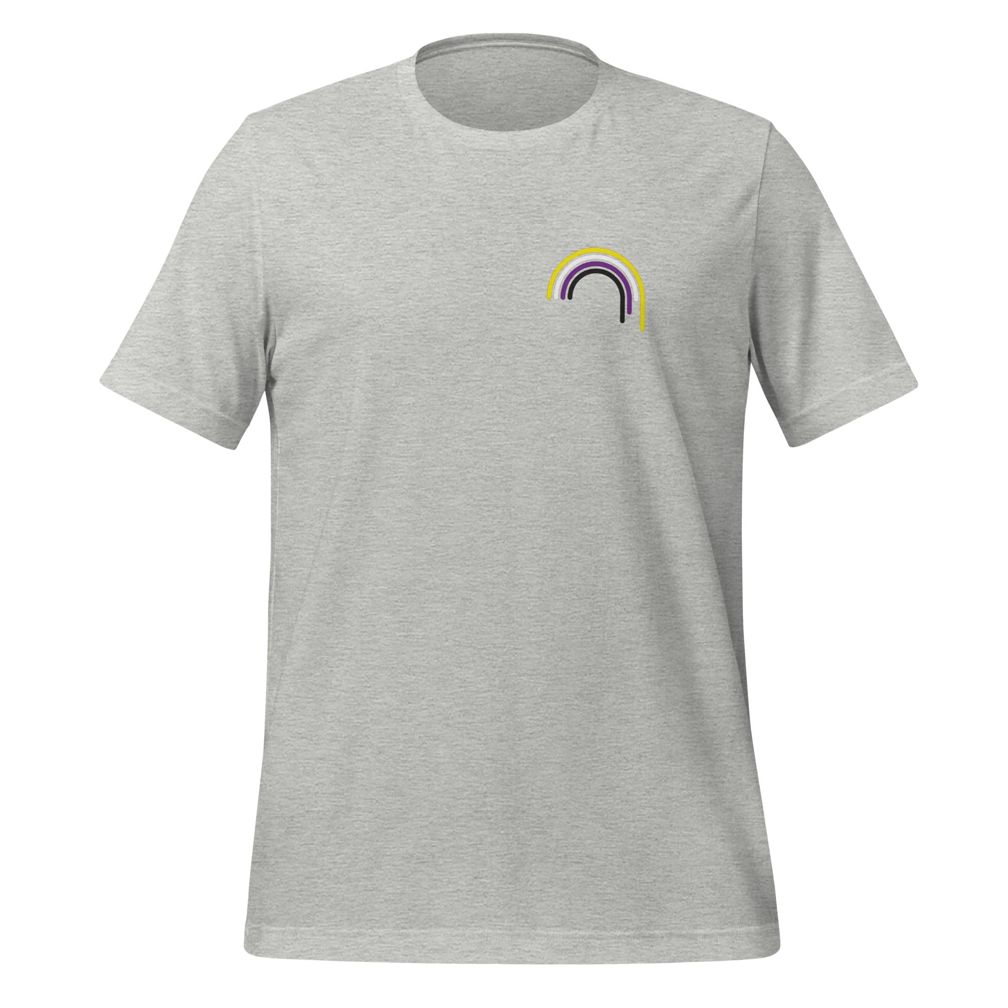 Camiseta unisex con goteo de arcoíris no binario