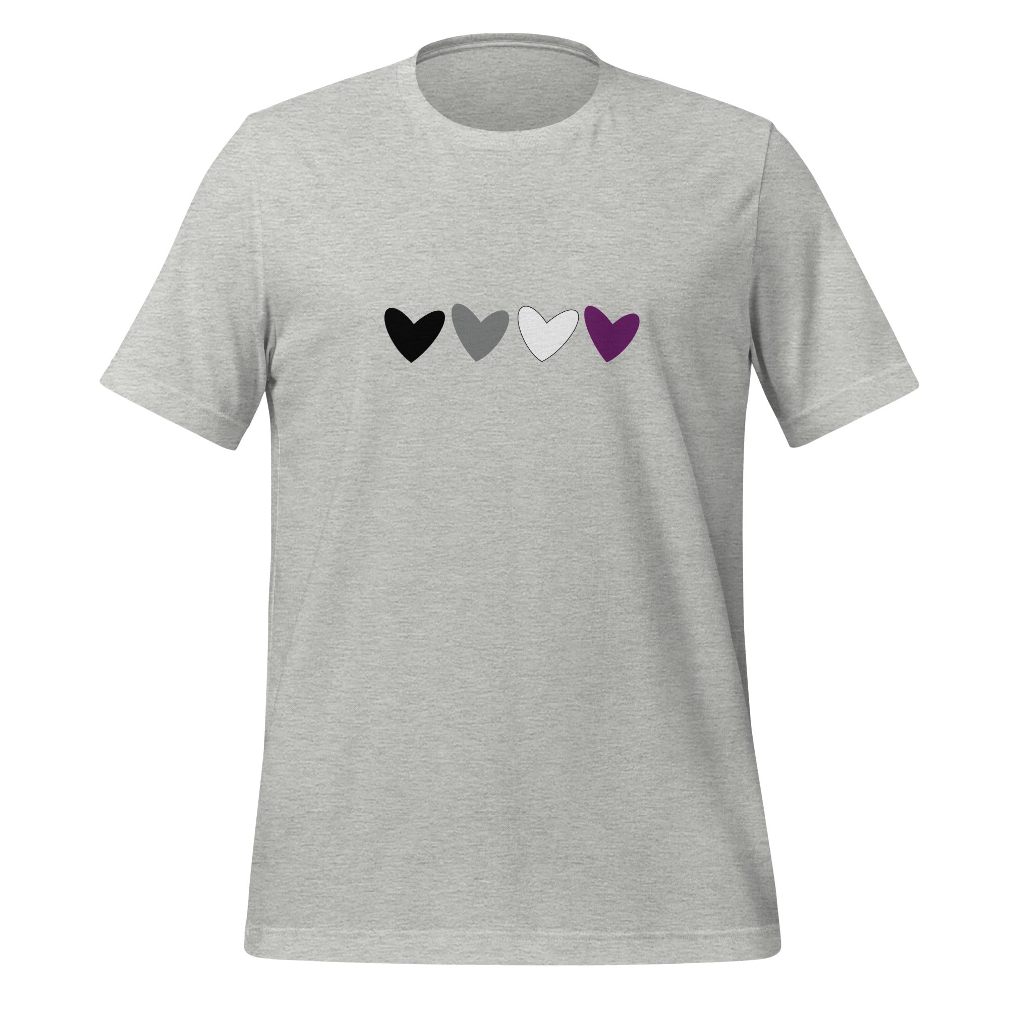 Camiseta unisex de corazones asexuales