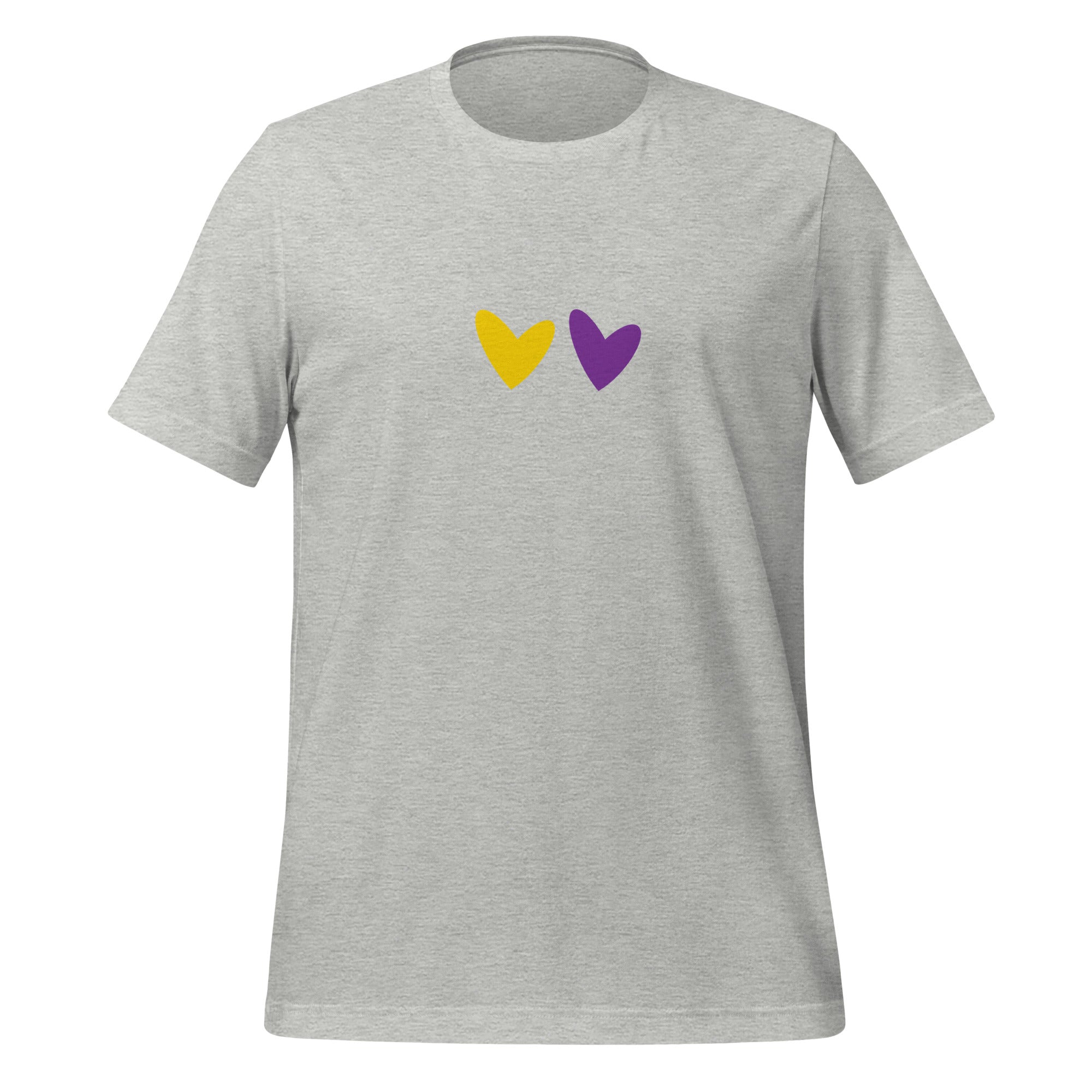 Camiseta unisex con corazones intersexuales