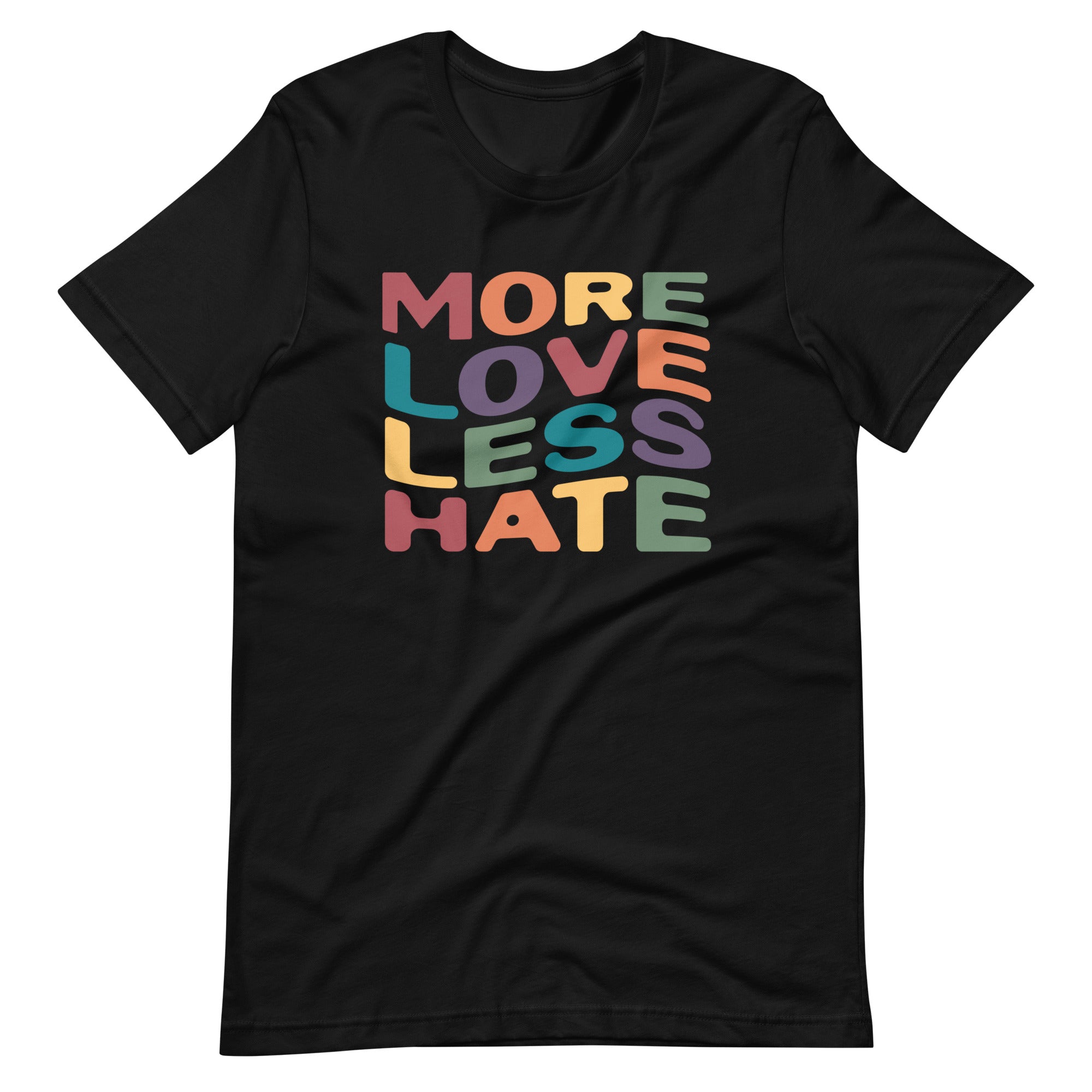Camiseta unisex Más amor, menos odio