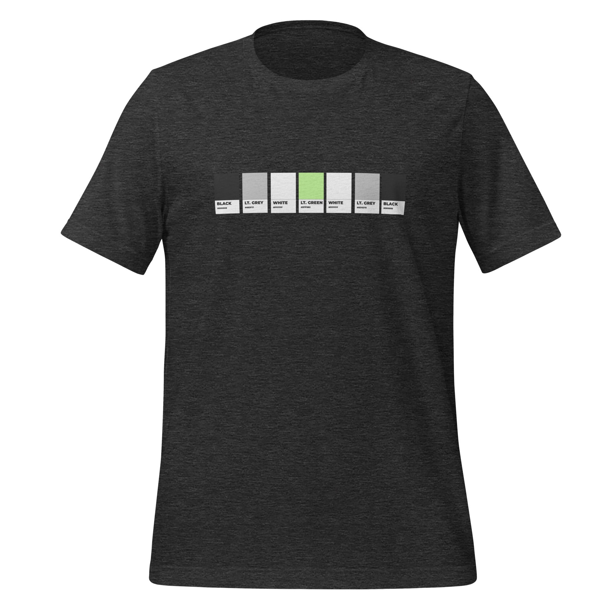 Camiseta unisex con muestra de colores de Agender