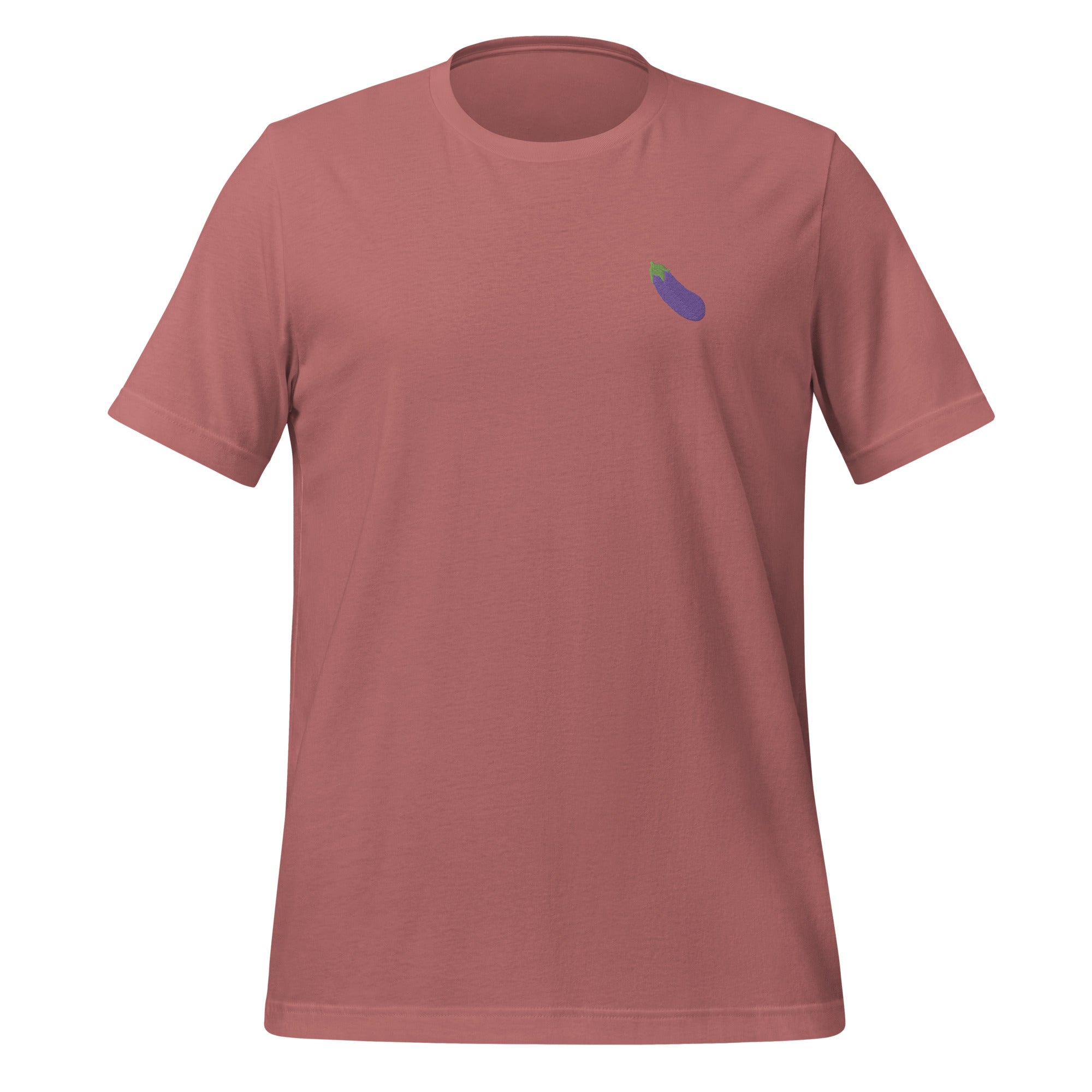 Camiseta unisex bordada con emoji de berenjena