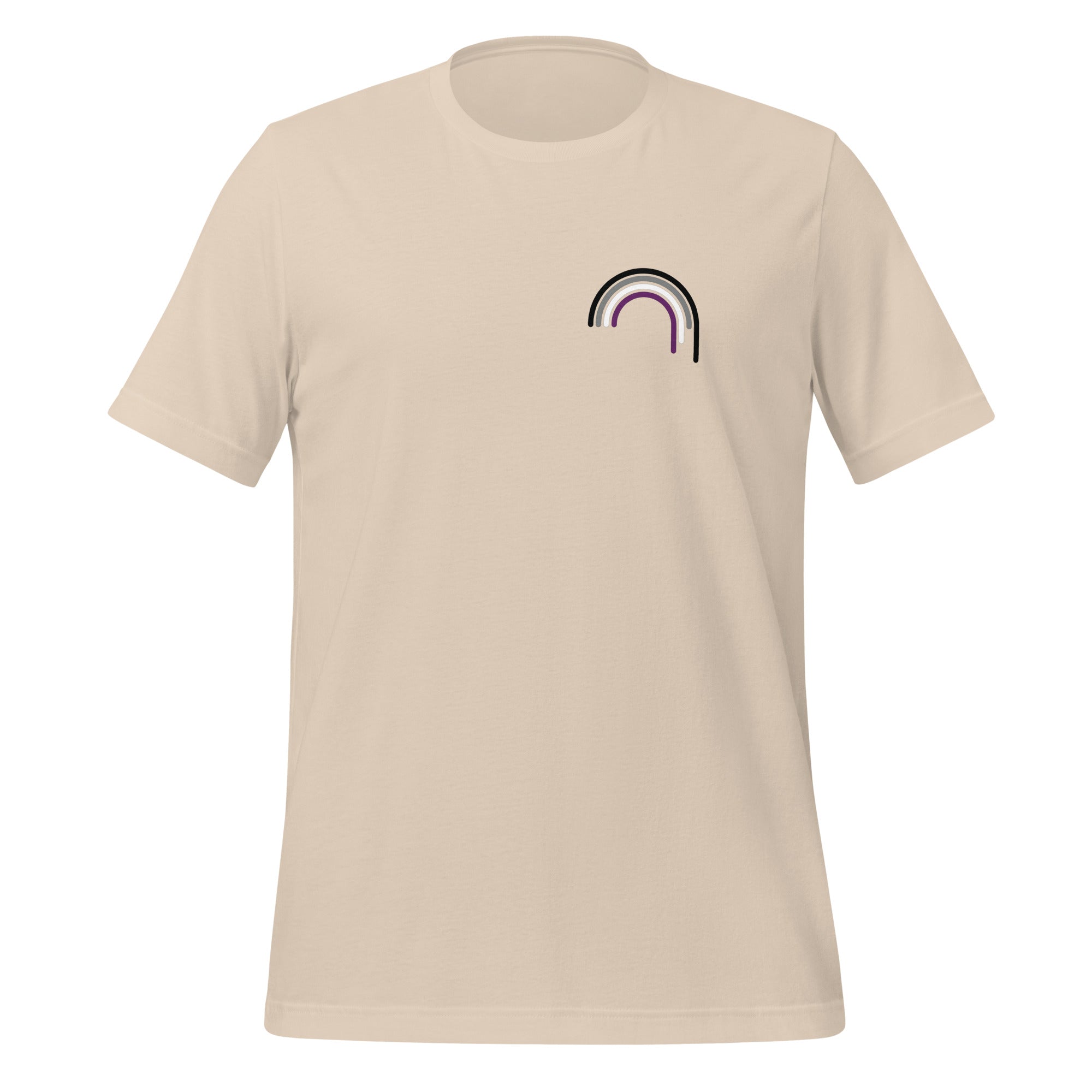 Camiseta unisex asexual con goteo de arcoíris