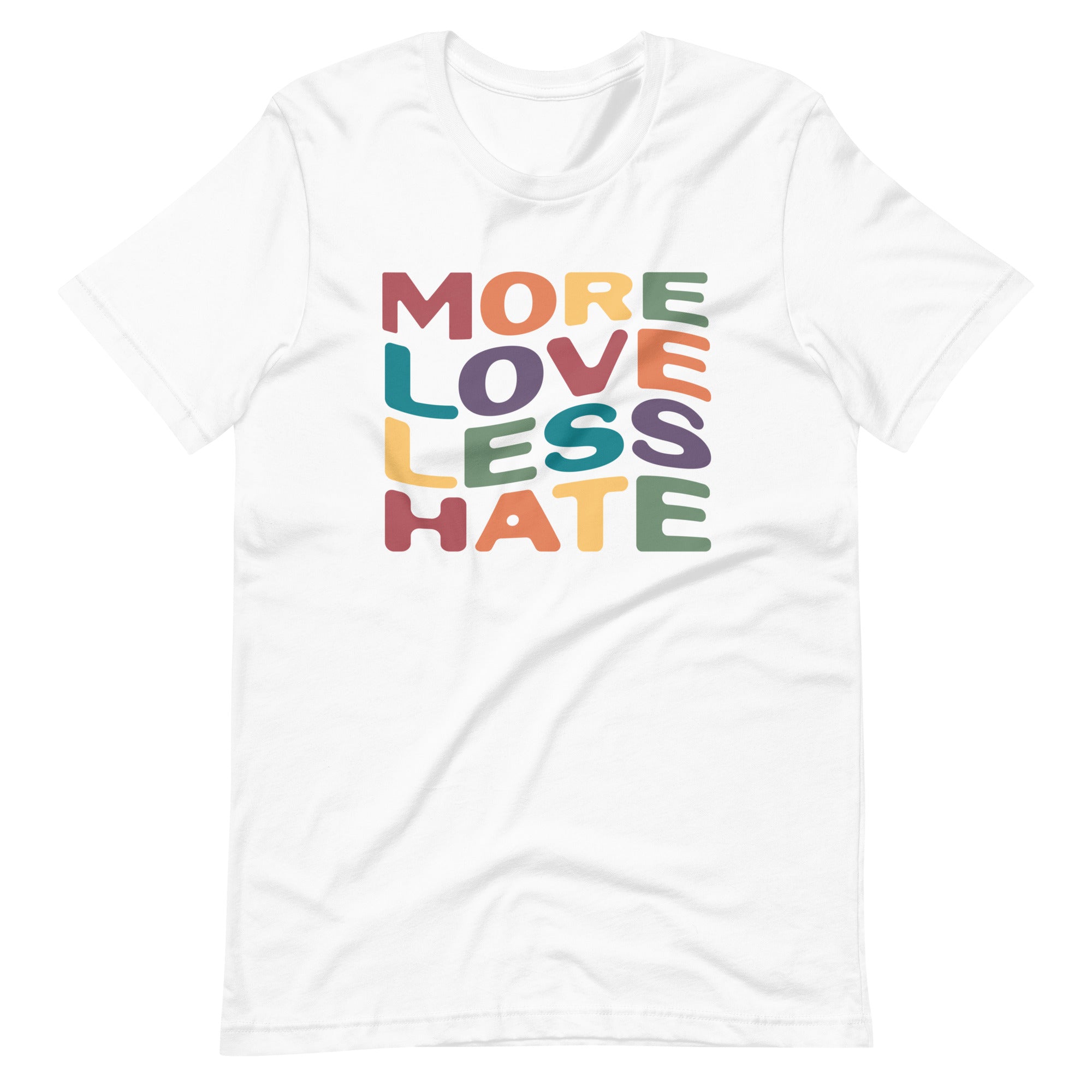 Camiseta unisex Más amor, menos odio