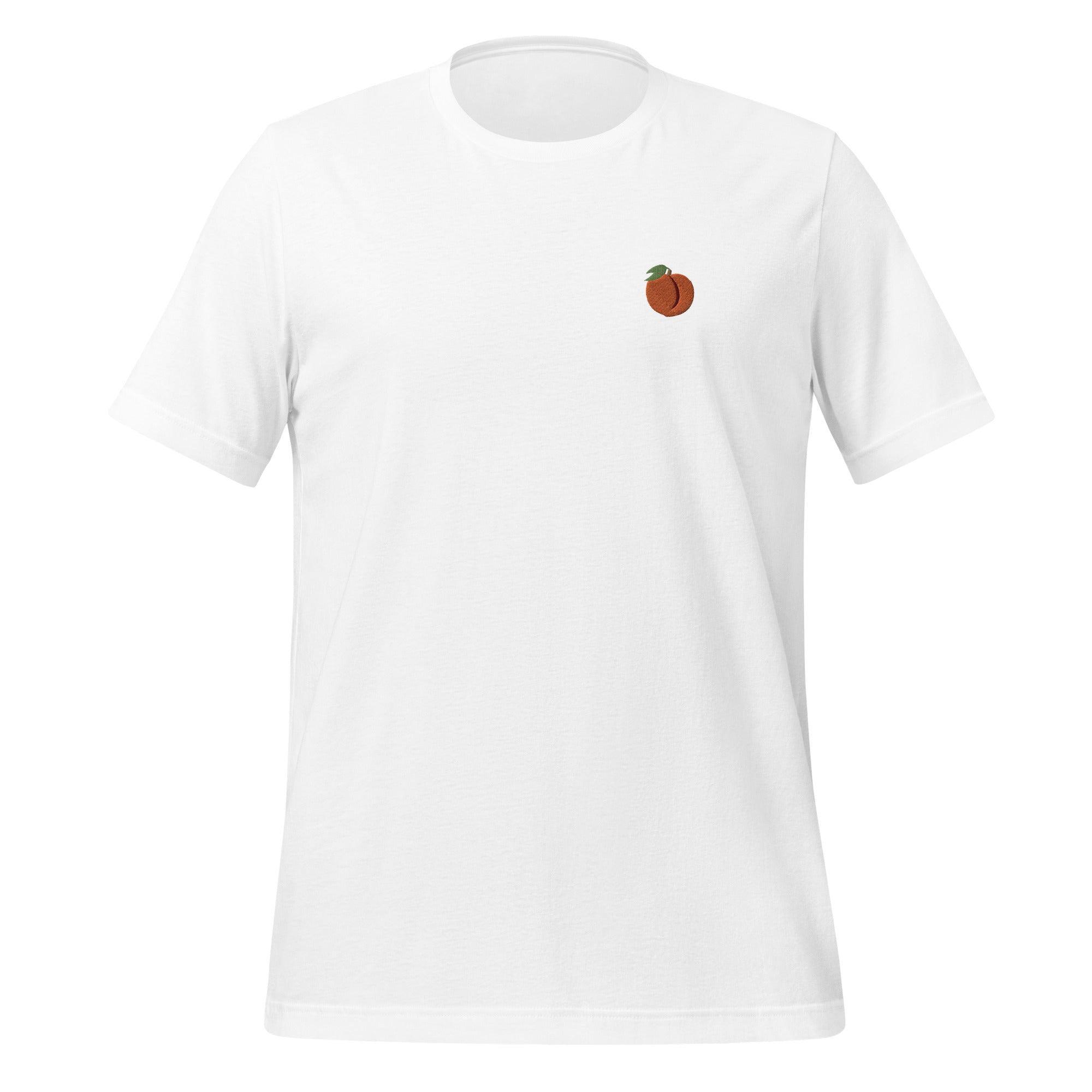 Camiseta unisex bordada con emoji de melocotón