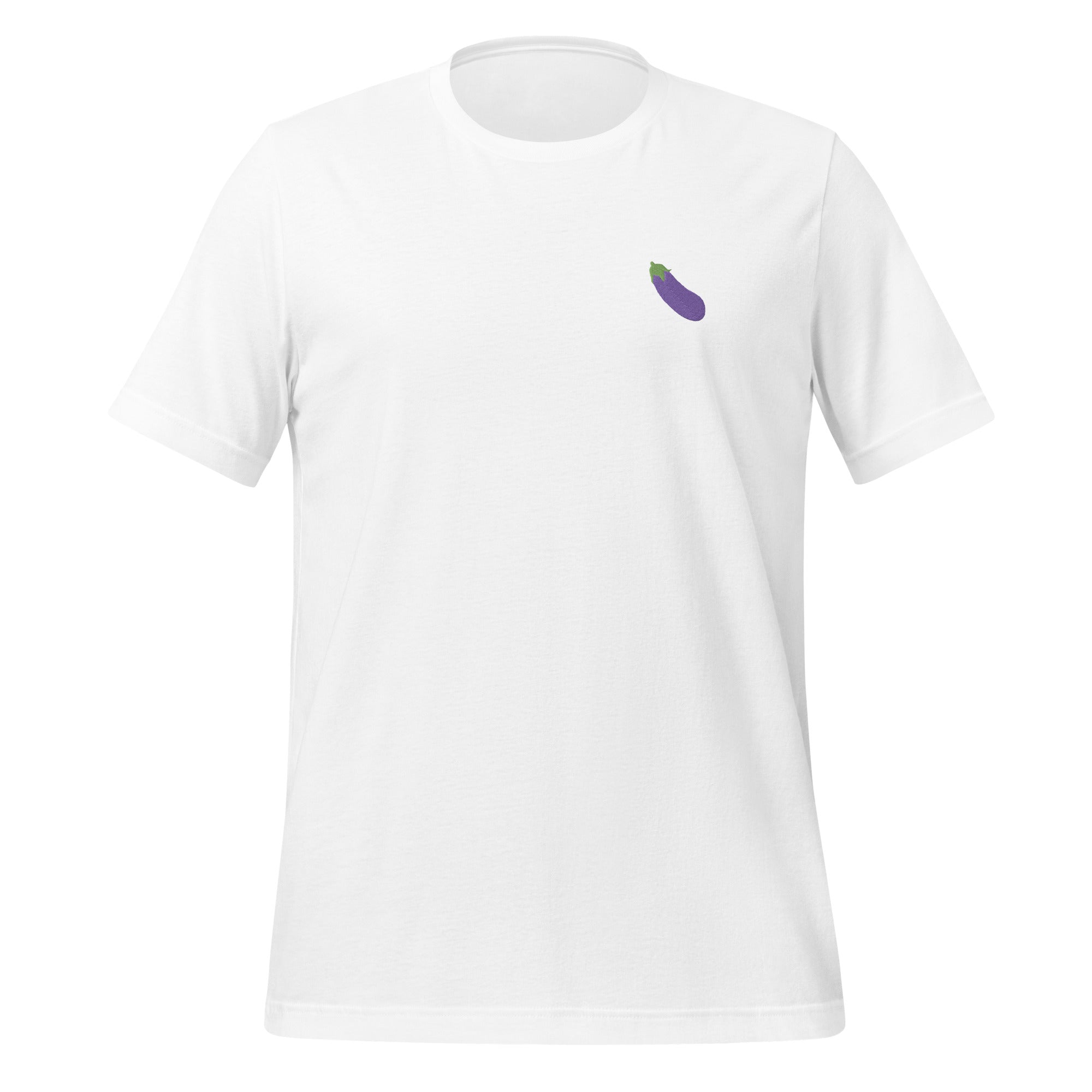 Camiseta unisex bordada con emoji de berenjena