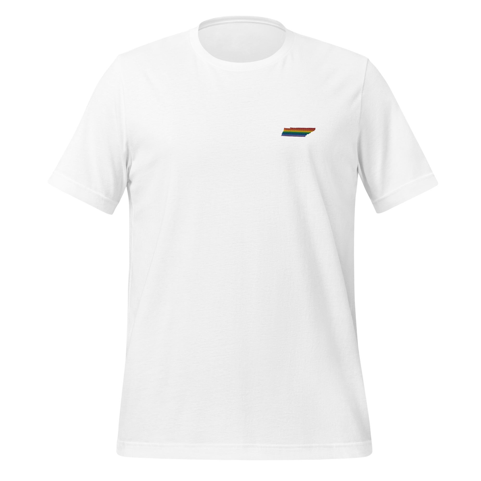 Camiseta unisex bordada con el arcoíris de Tennessee