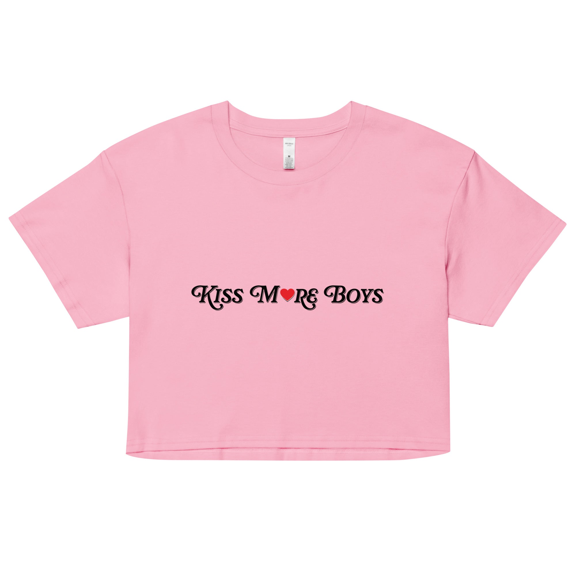 Top corto unisex para niños Kiss More