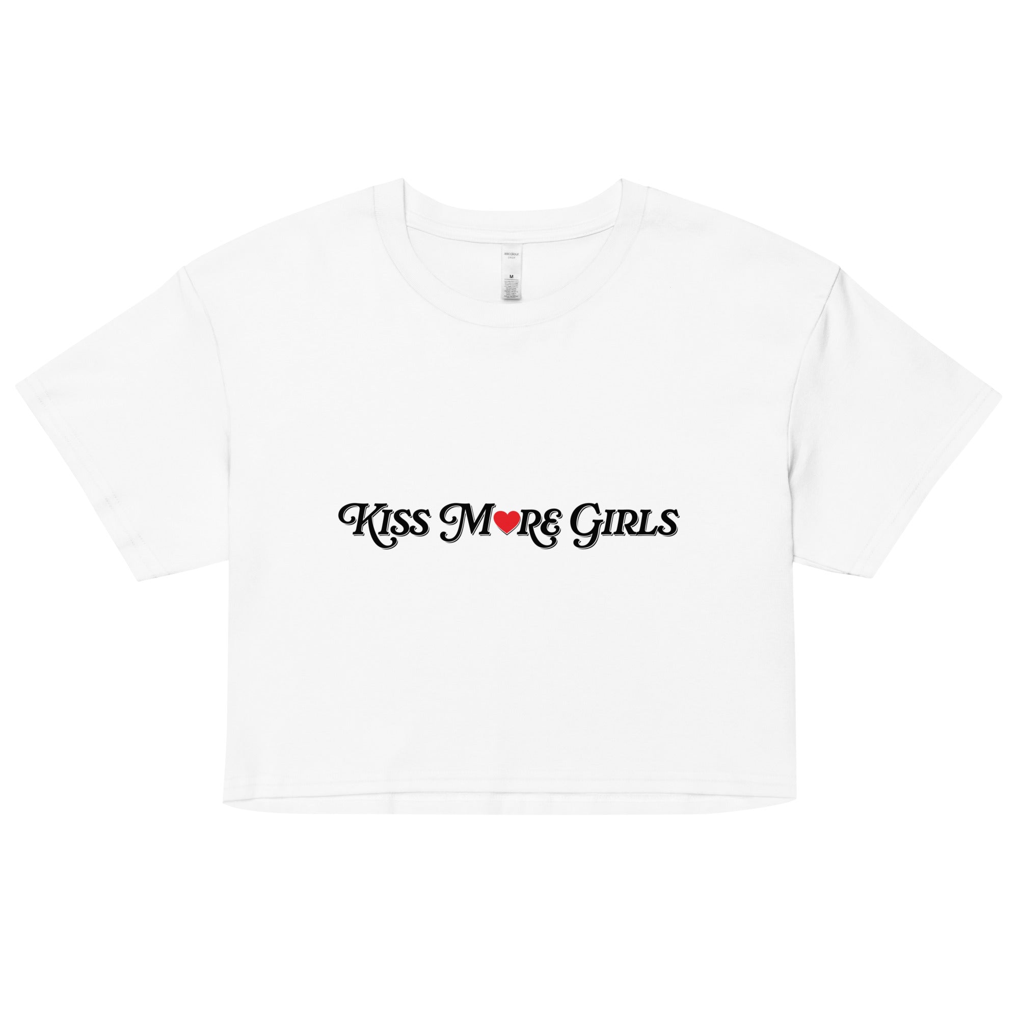 Top corto unisex para niñas Kiss More