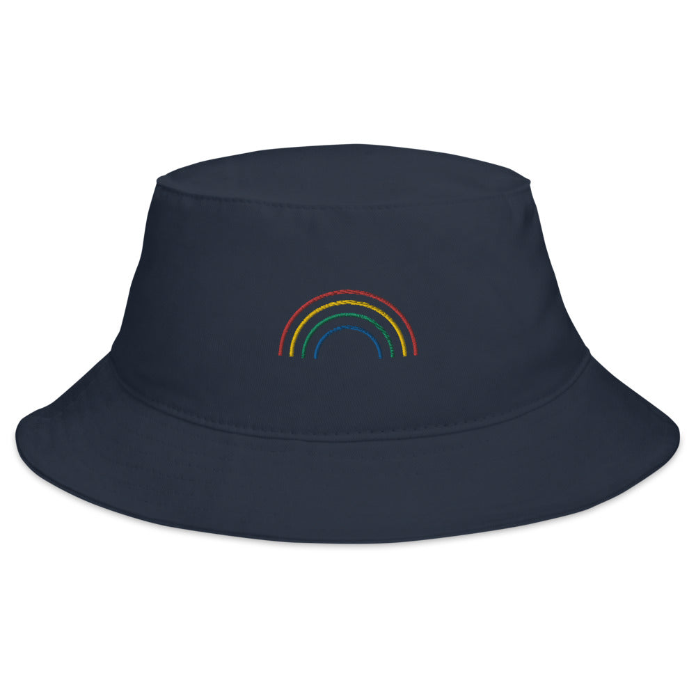 Sombrero de pescador con arcoíris