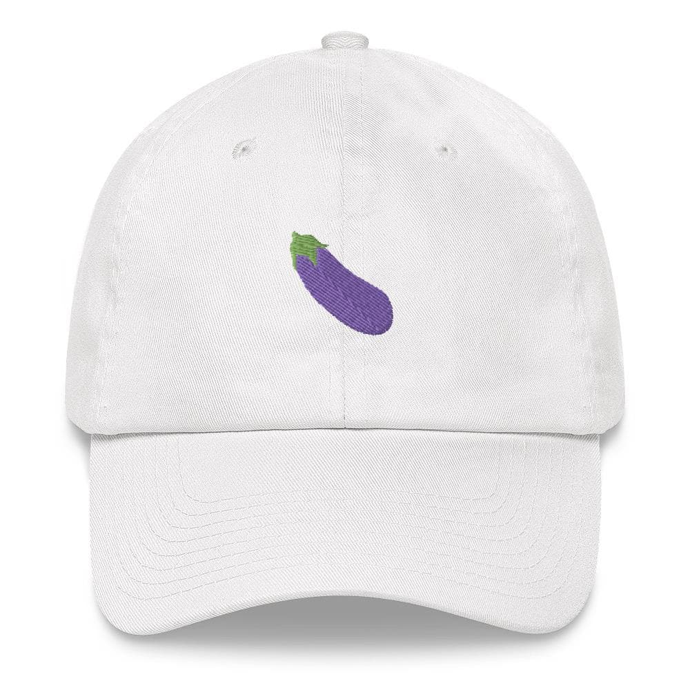 Sombrero de berenjena con forma de emoji
