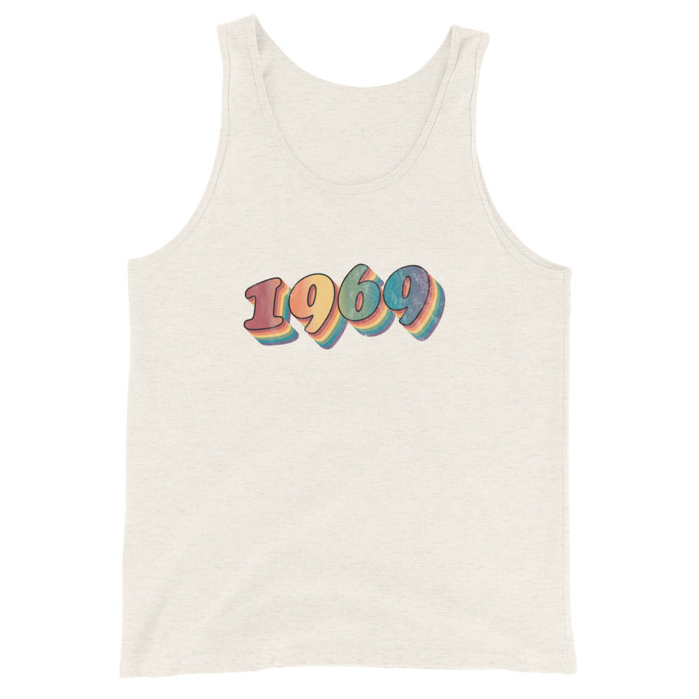 Camiseta sin mangas unisex retro de 1969