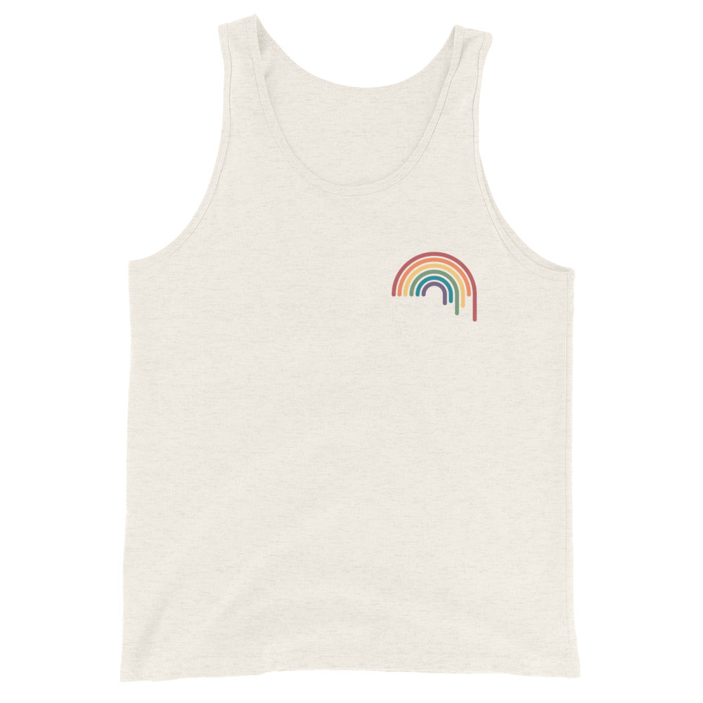 Camiseta sin mangas unisex Rainbow Drip