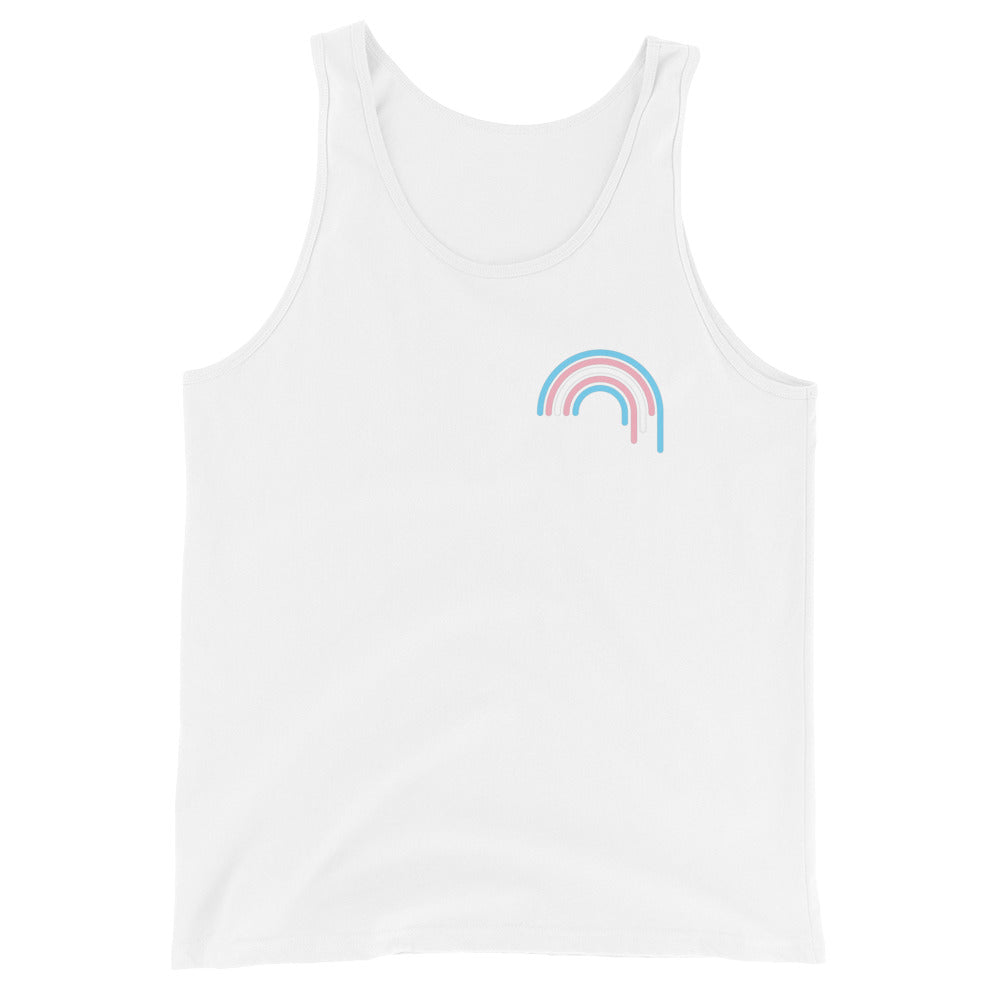 Camiseta sin mangas unisex Trans Rainbow Drip
