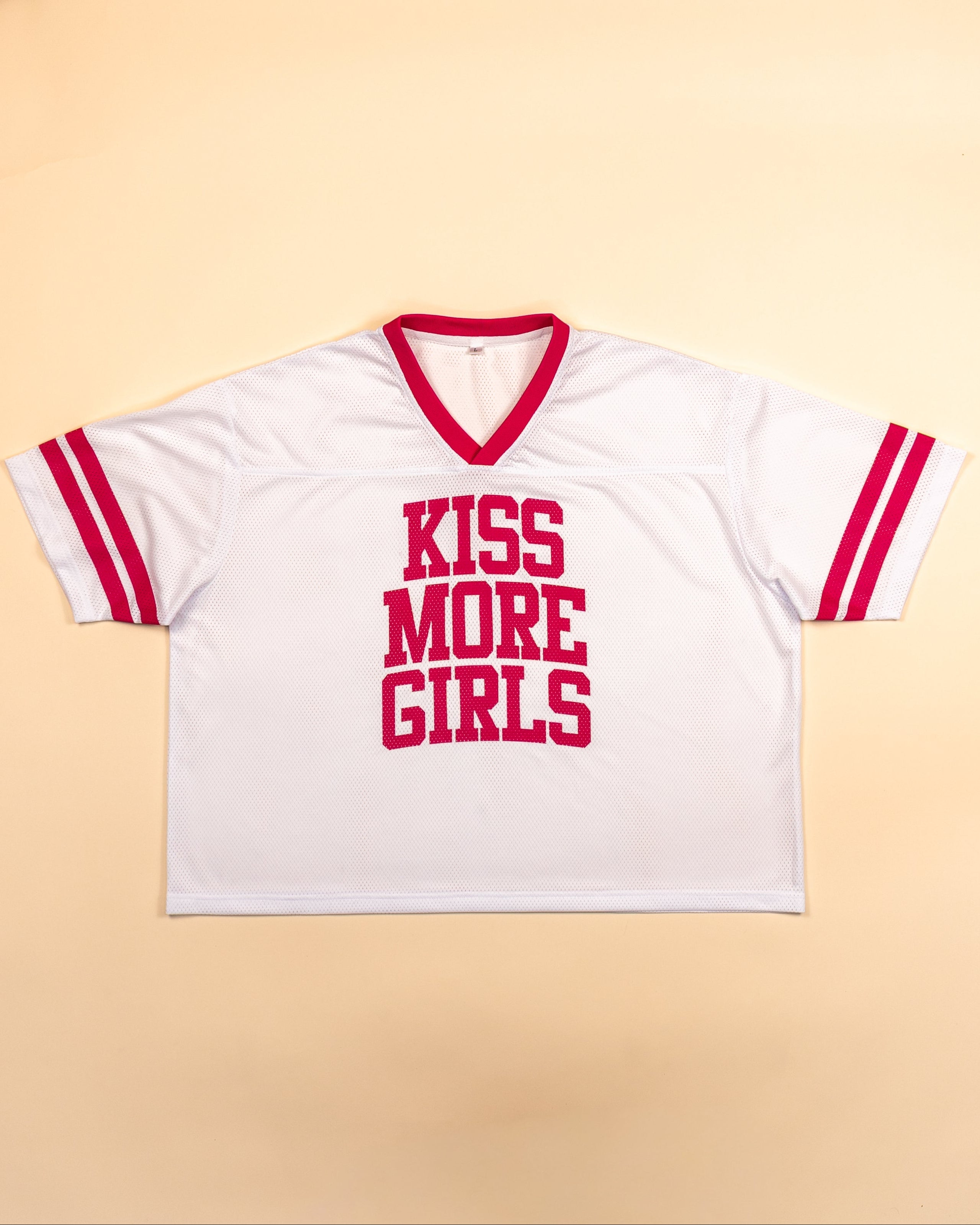 Kiss More Girls Cropped Jersey
