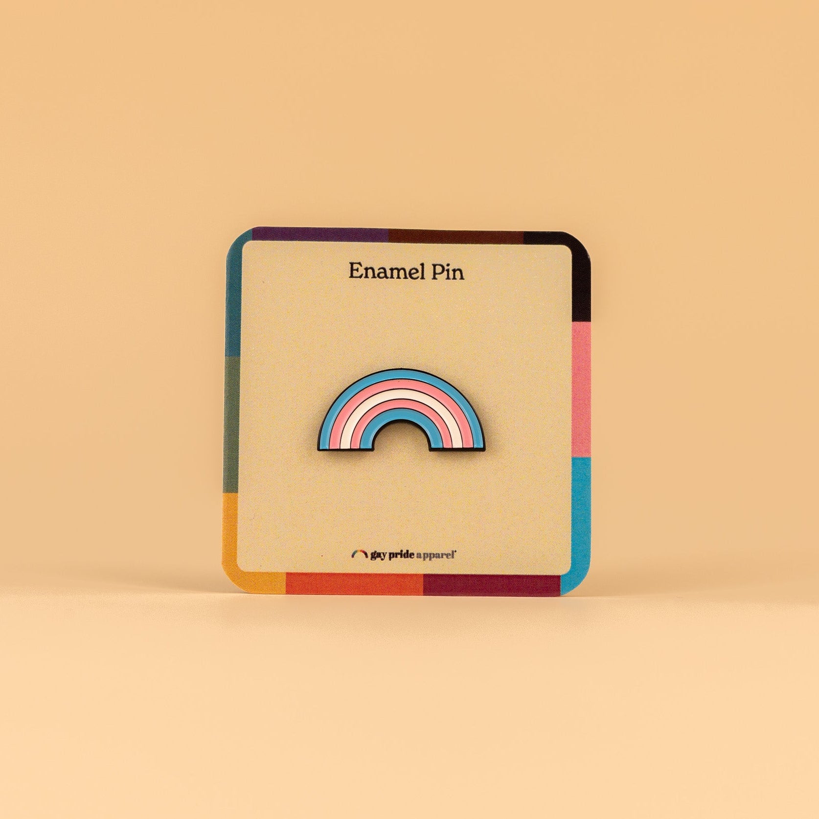 Pin de esmalte arcoíris trans