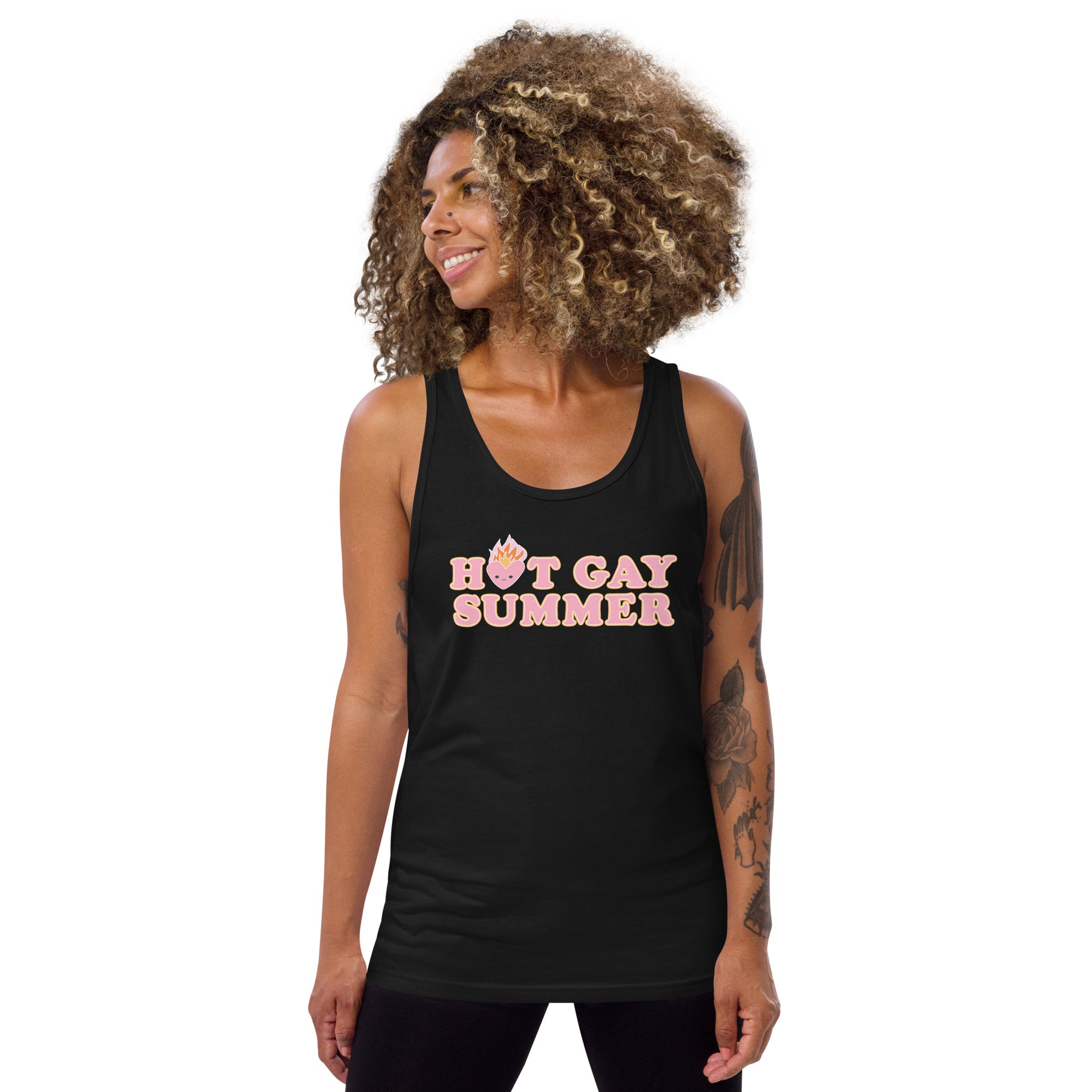 Camiseta sin mangas unisex de verano gay caliente