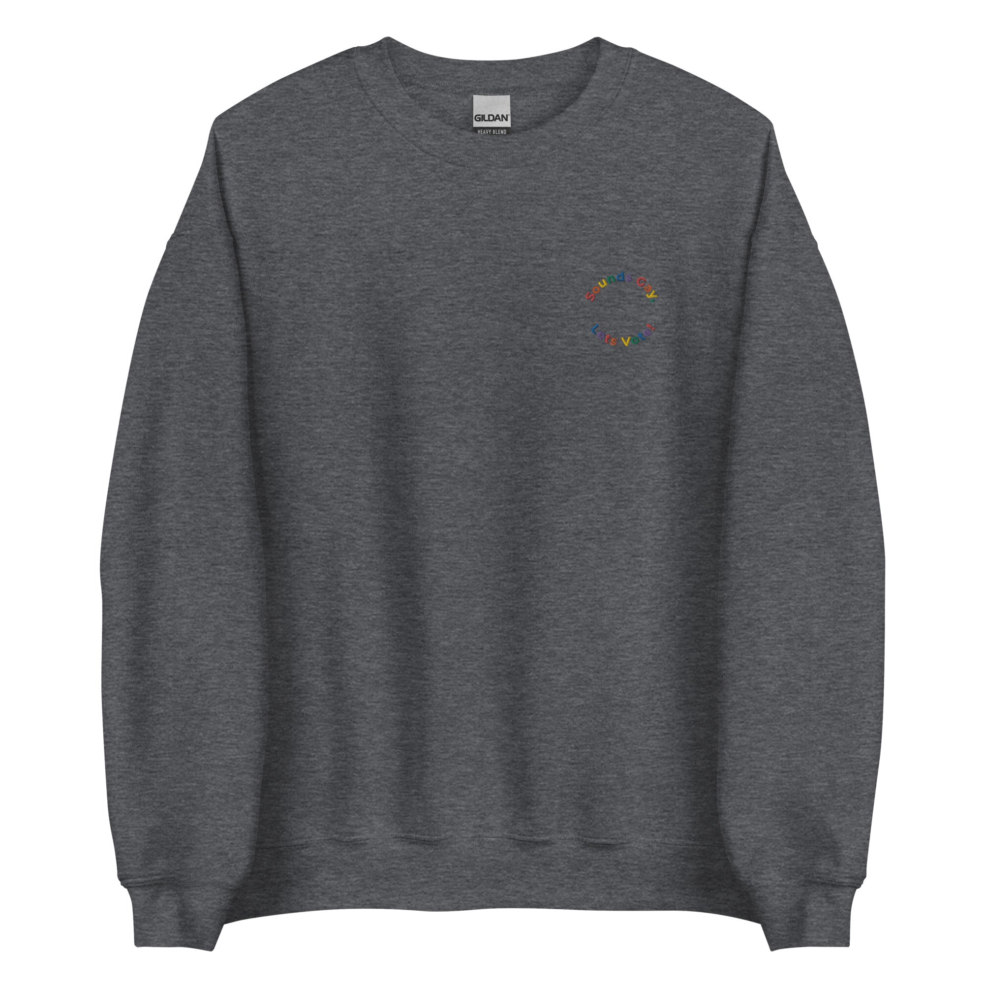 Sudadera unisex bordada con el lema "Suena gay, vamos a votar"