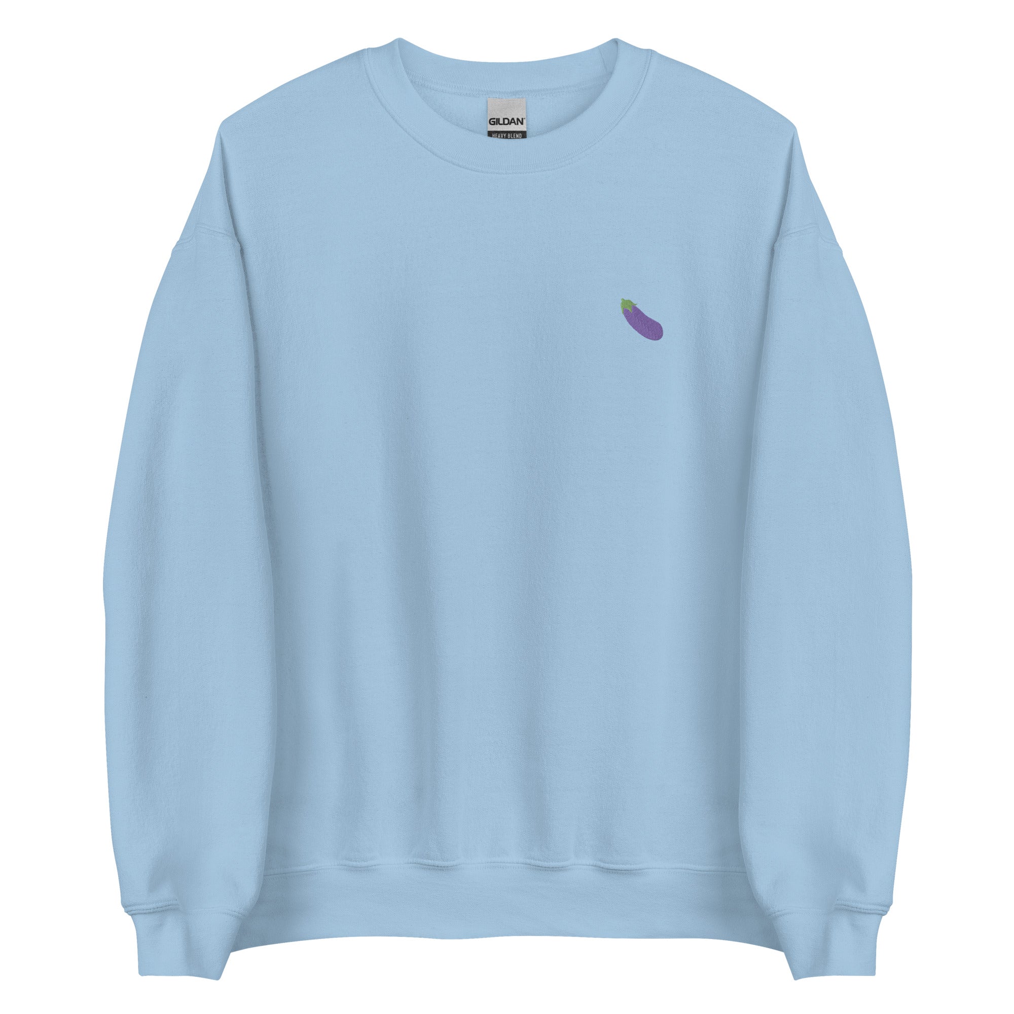Sudadera unisex bordada con emoji de berenjena