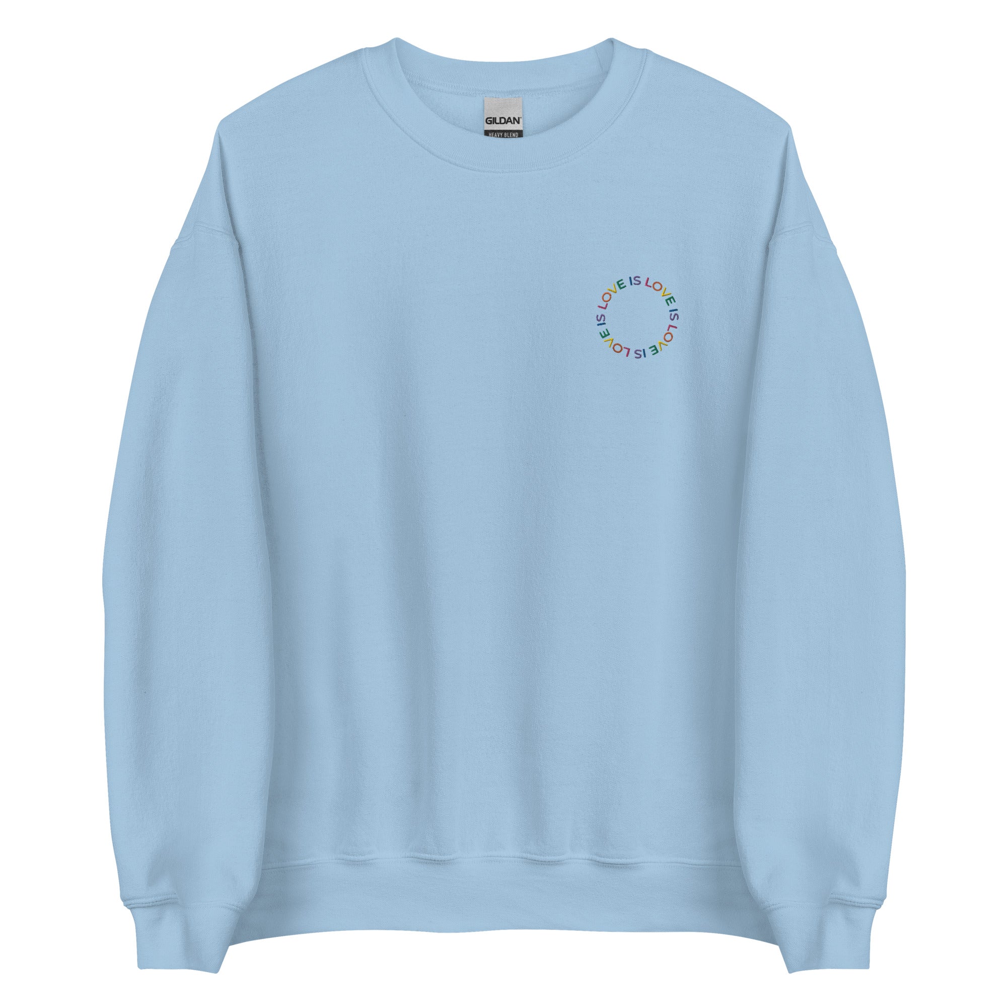 Sudadera unisex bordada Love is Love