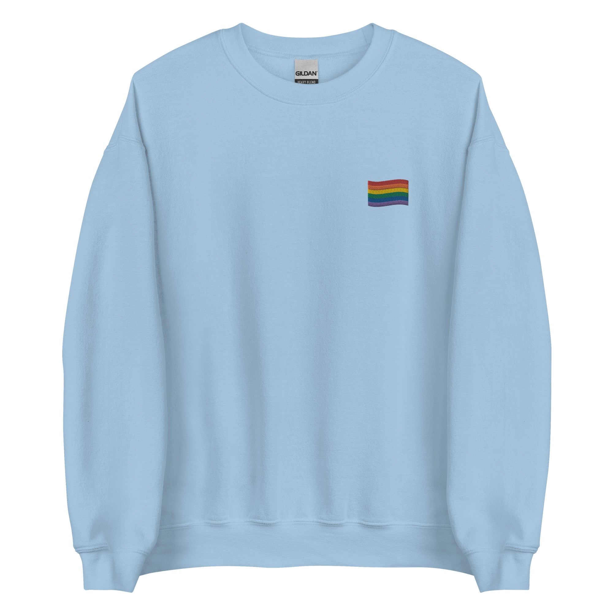 Sudadera unisex con bandera del arcoíris bordada