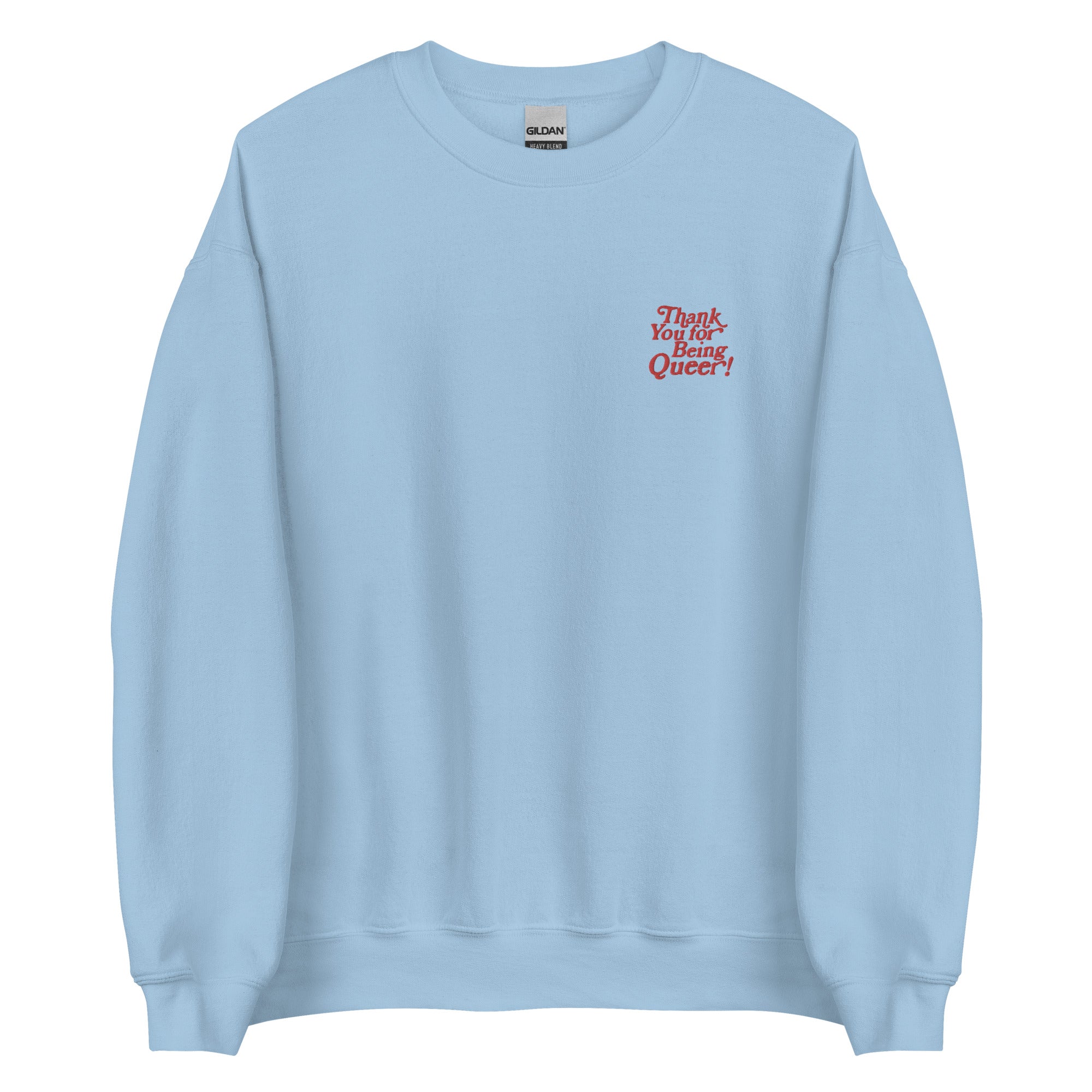 Sudadera unisex bordada con la frase "Gracias por ser queer"
