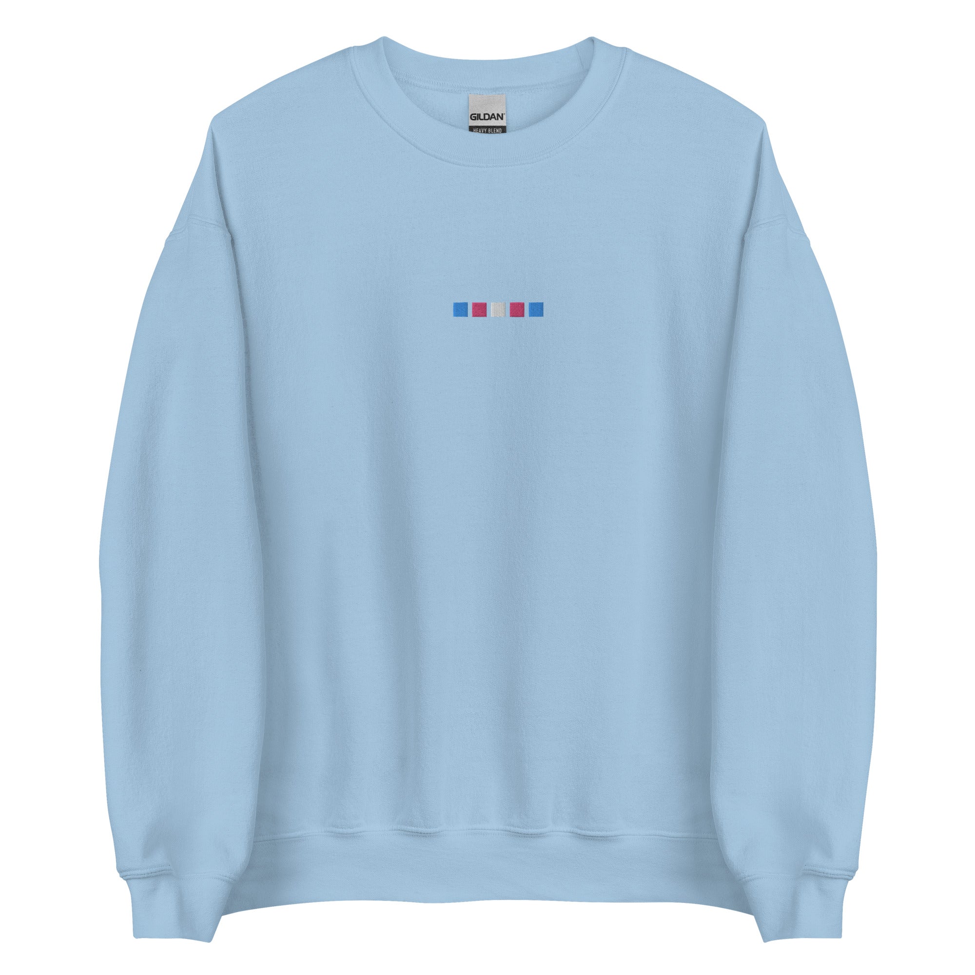 Sudadera unisex bordada con cuadrados trans