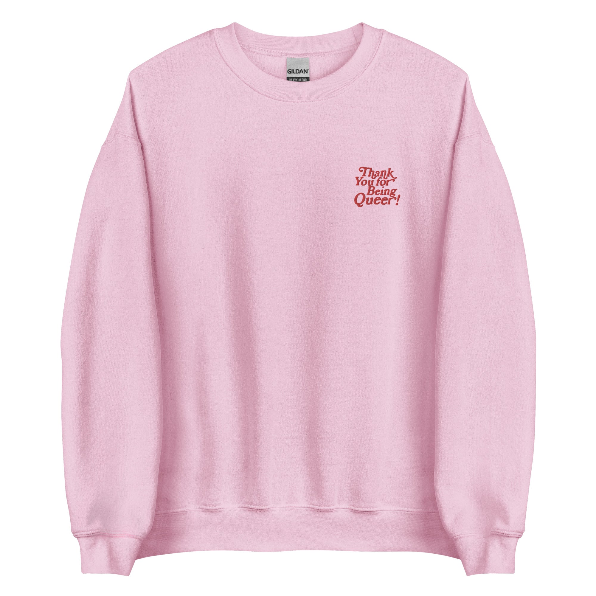 Sudadera unisex bordada con la frase "Gracias por ser queer"