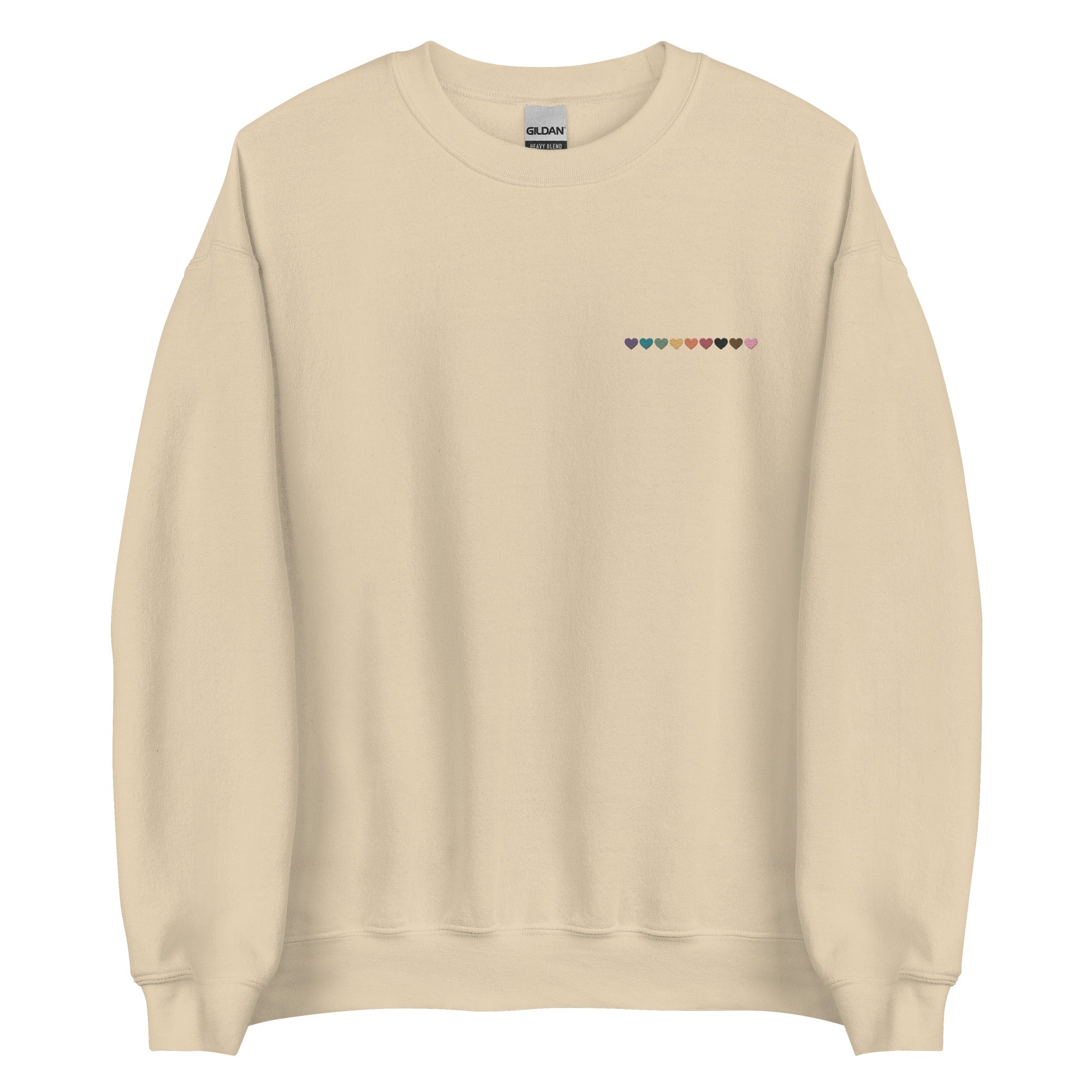 Sudadera unisex bordada con corazones de arcoíris Progressive Pride