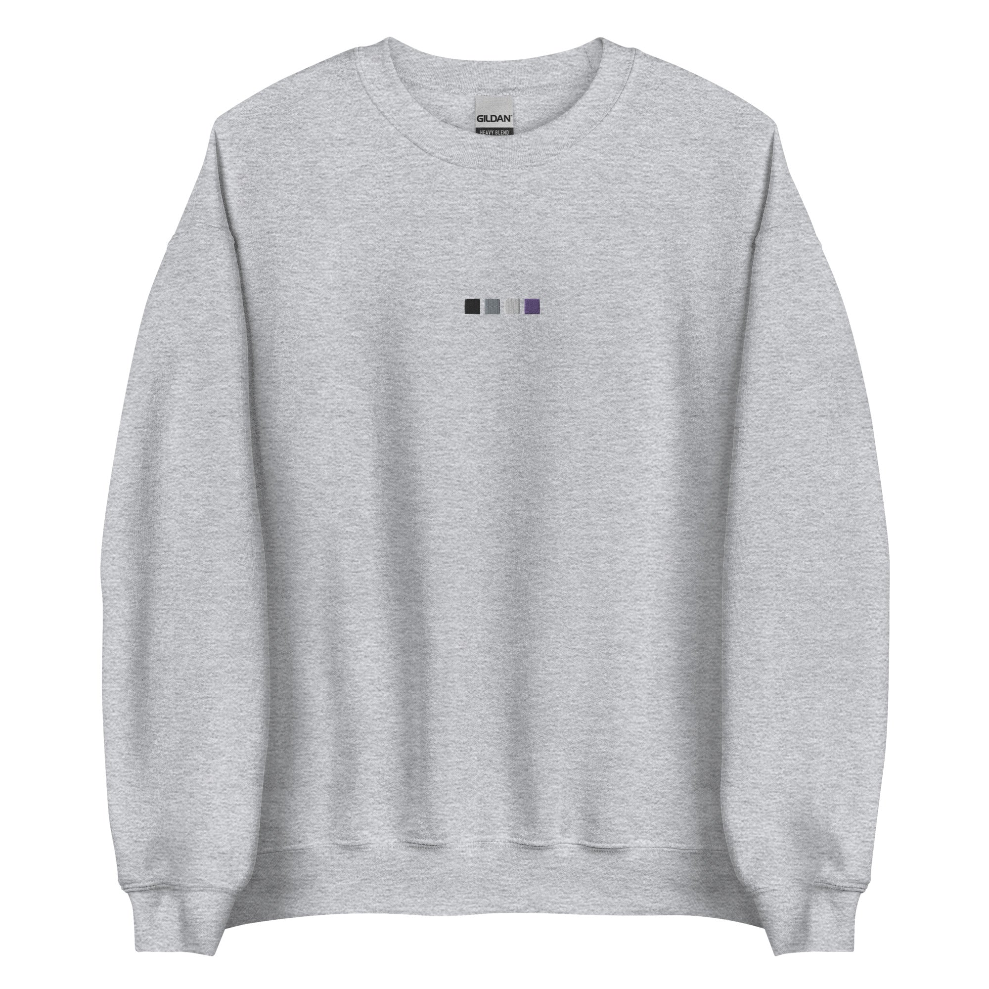 Sudadera unisex bordada con cuadrados asexuales