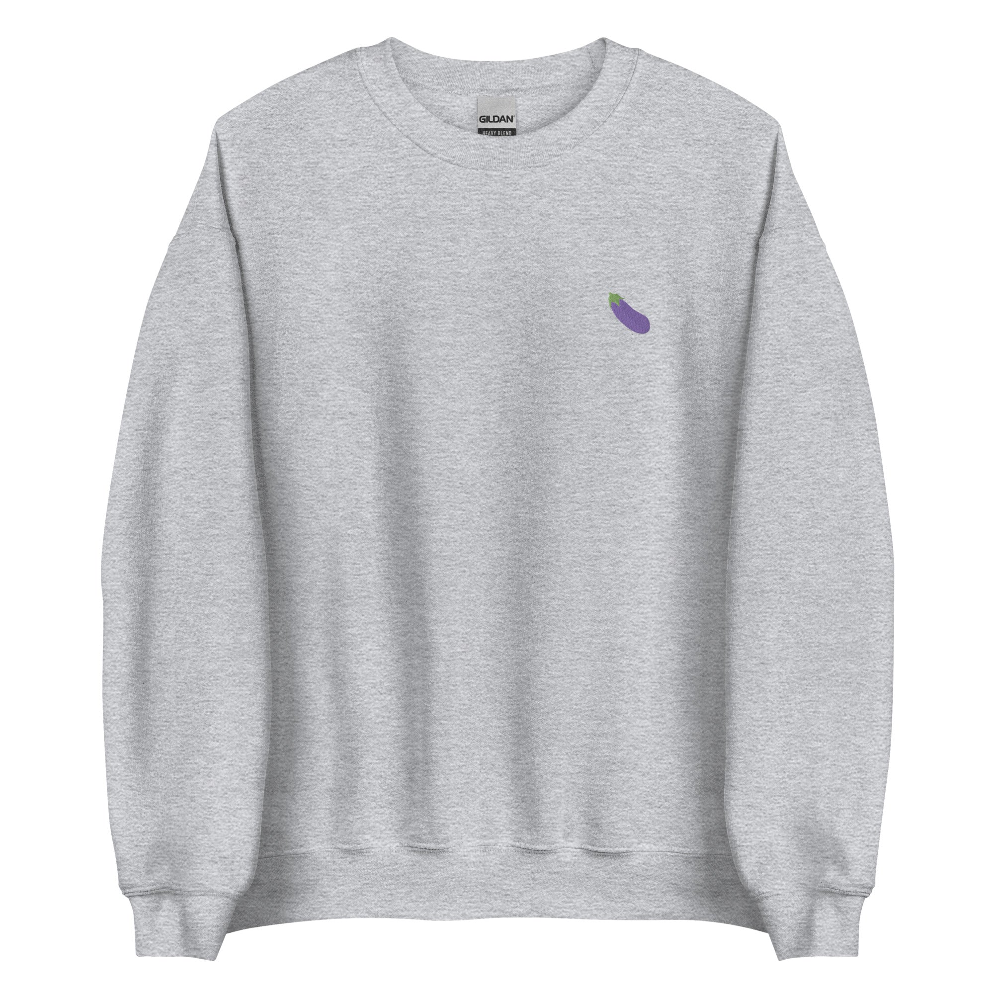 Sudadera unisex bordada con emoji de berenjena