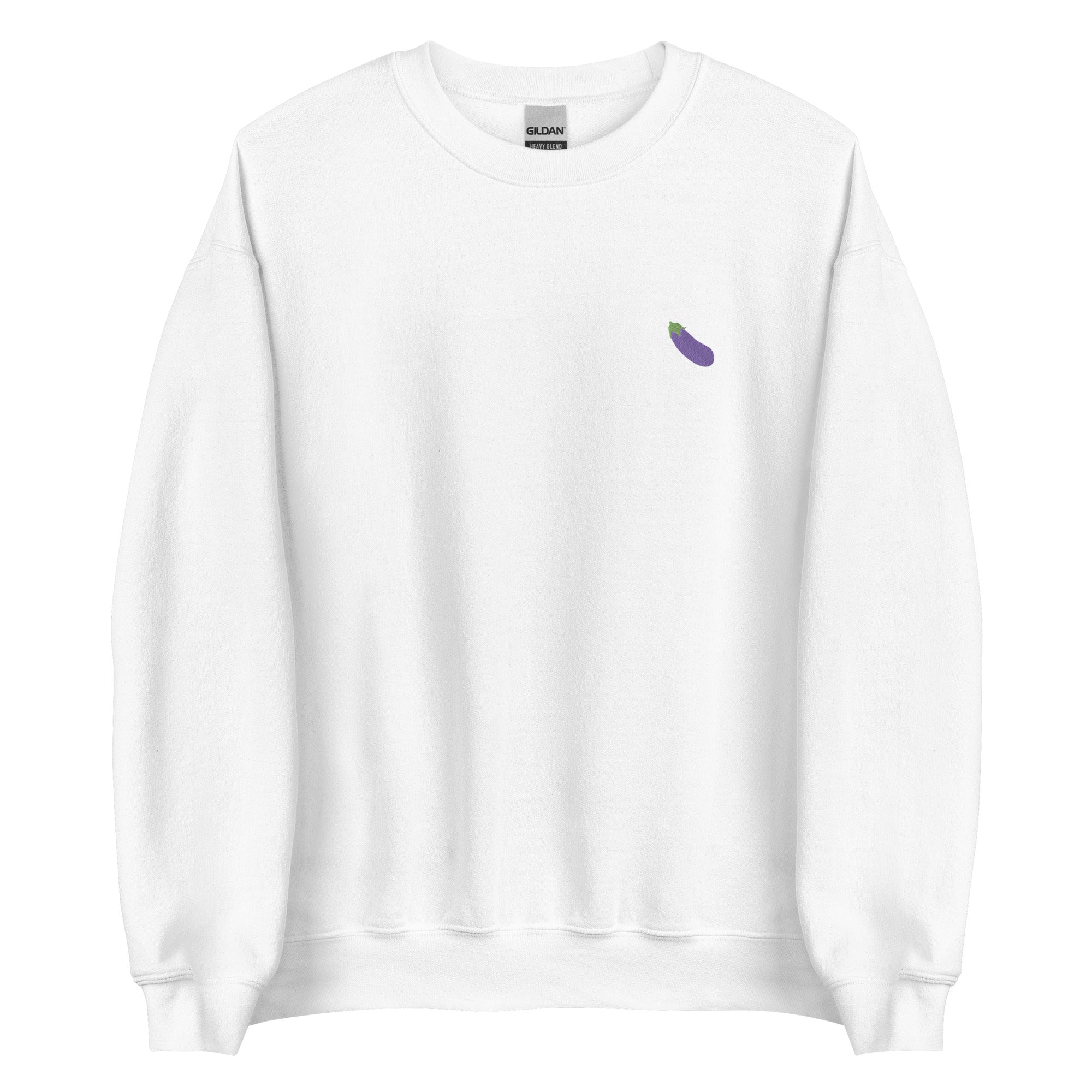 Sudadera unisex bordada con emoji de berenjena