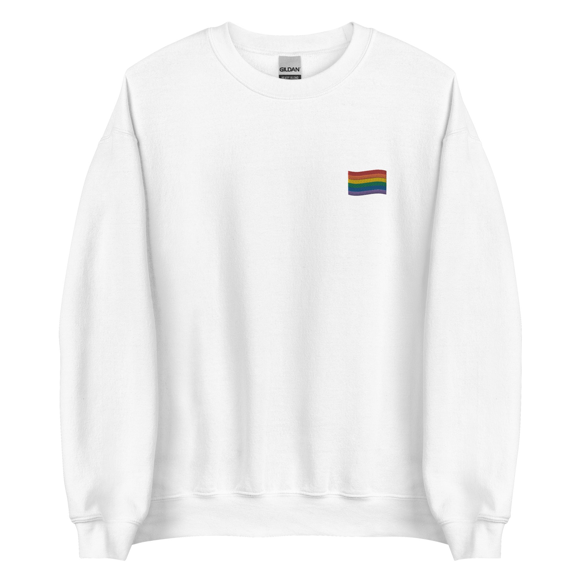 Sudadera unisex con bandera del arcoíris bordada