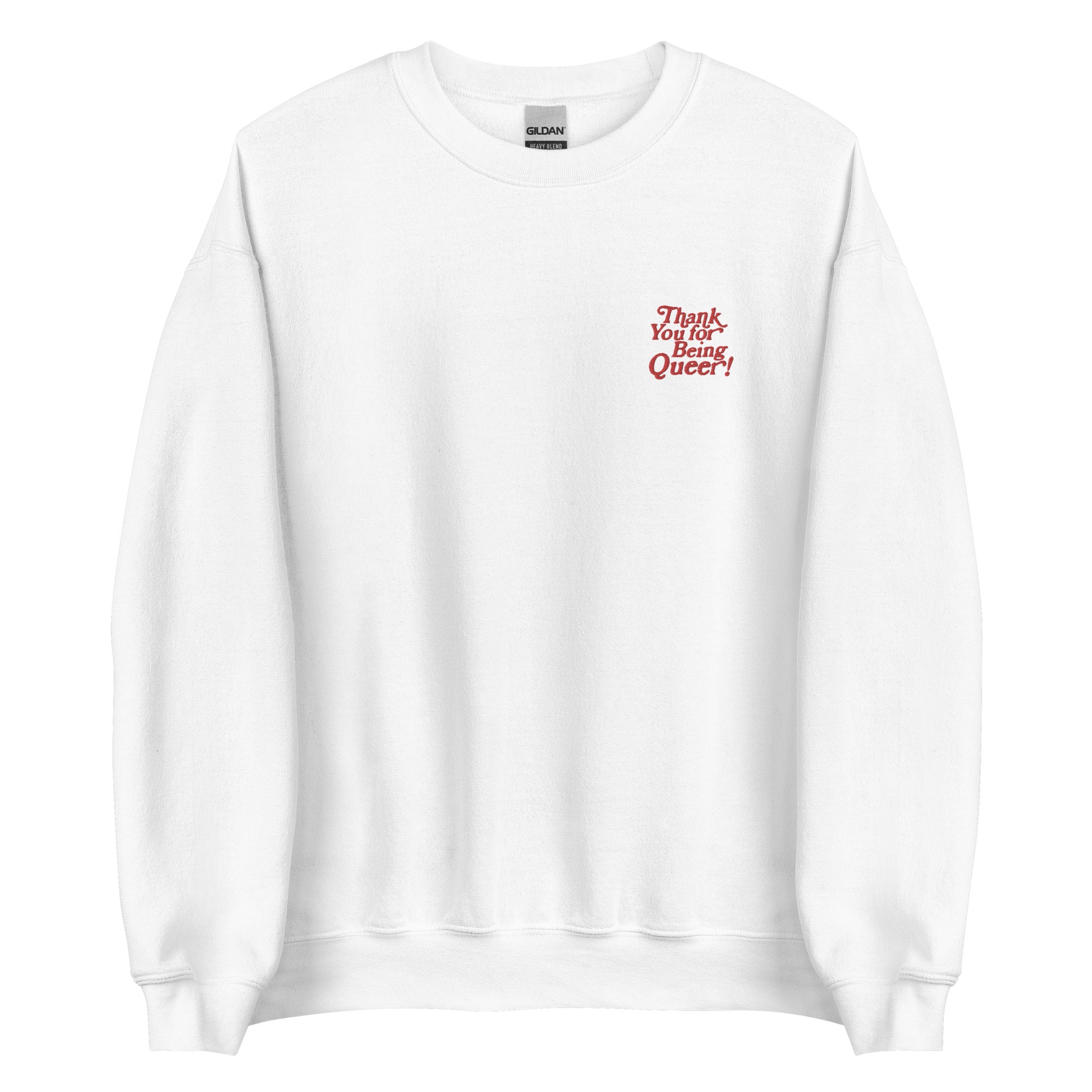 Sudadera unisex bordada con la frase "Gracias por ser queer"