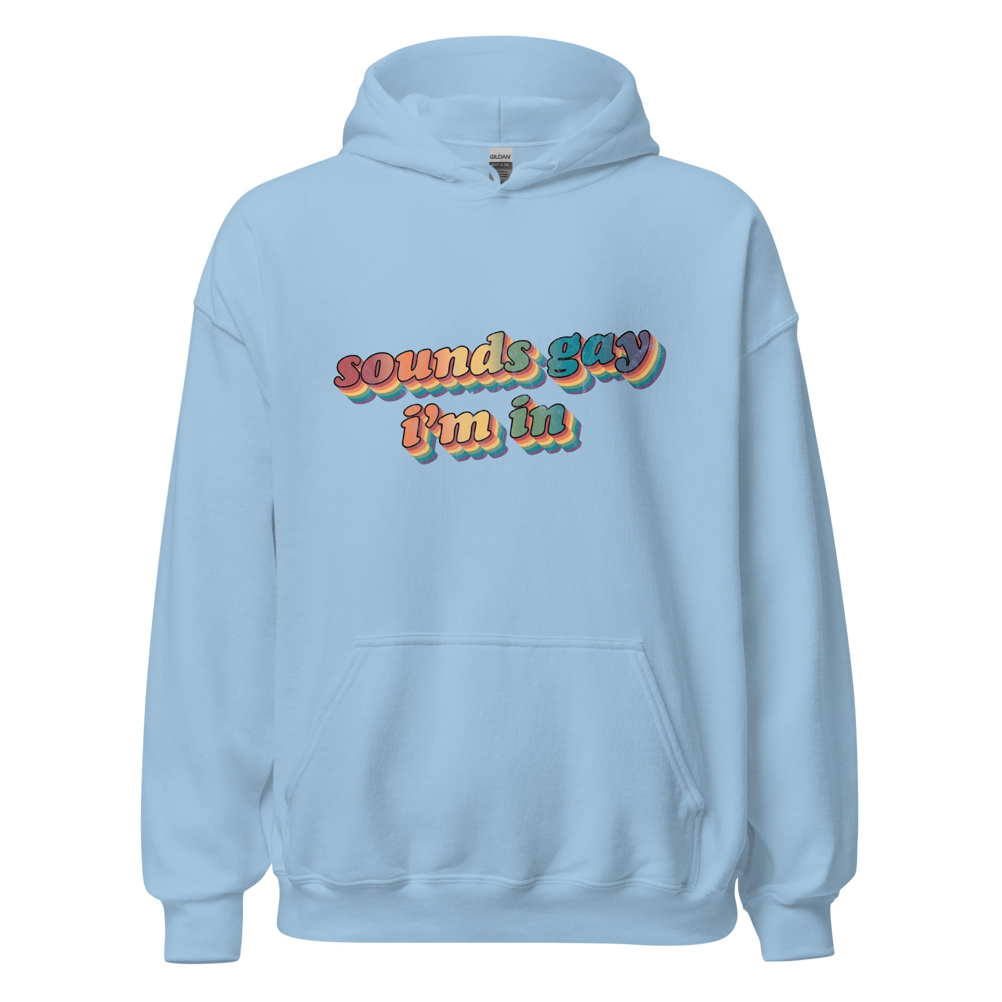 Sudadera unisex con capucha Retro Sounds Gay I'm In