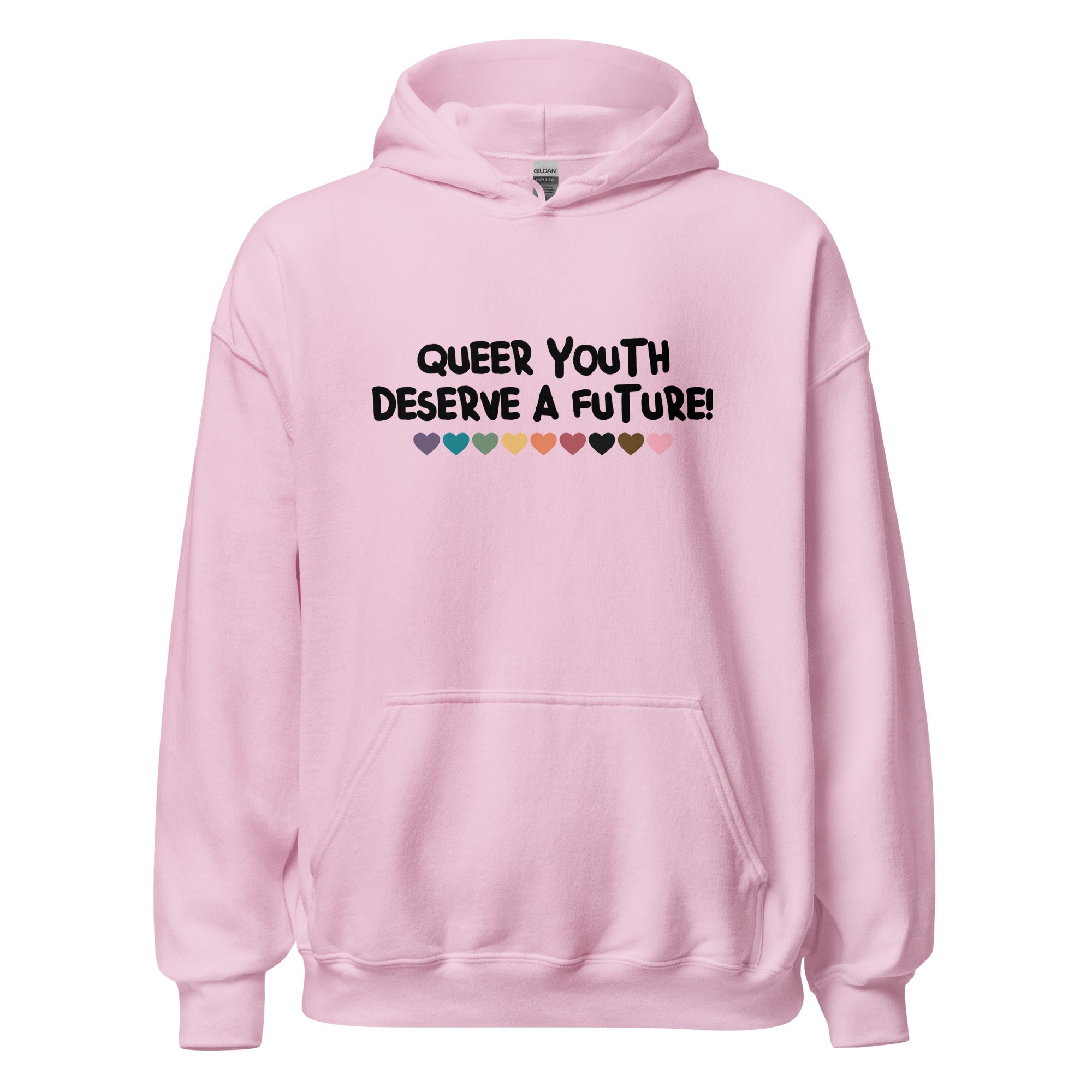 Sudadera unisex con capucha "La juventud queer merece un futuro"