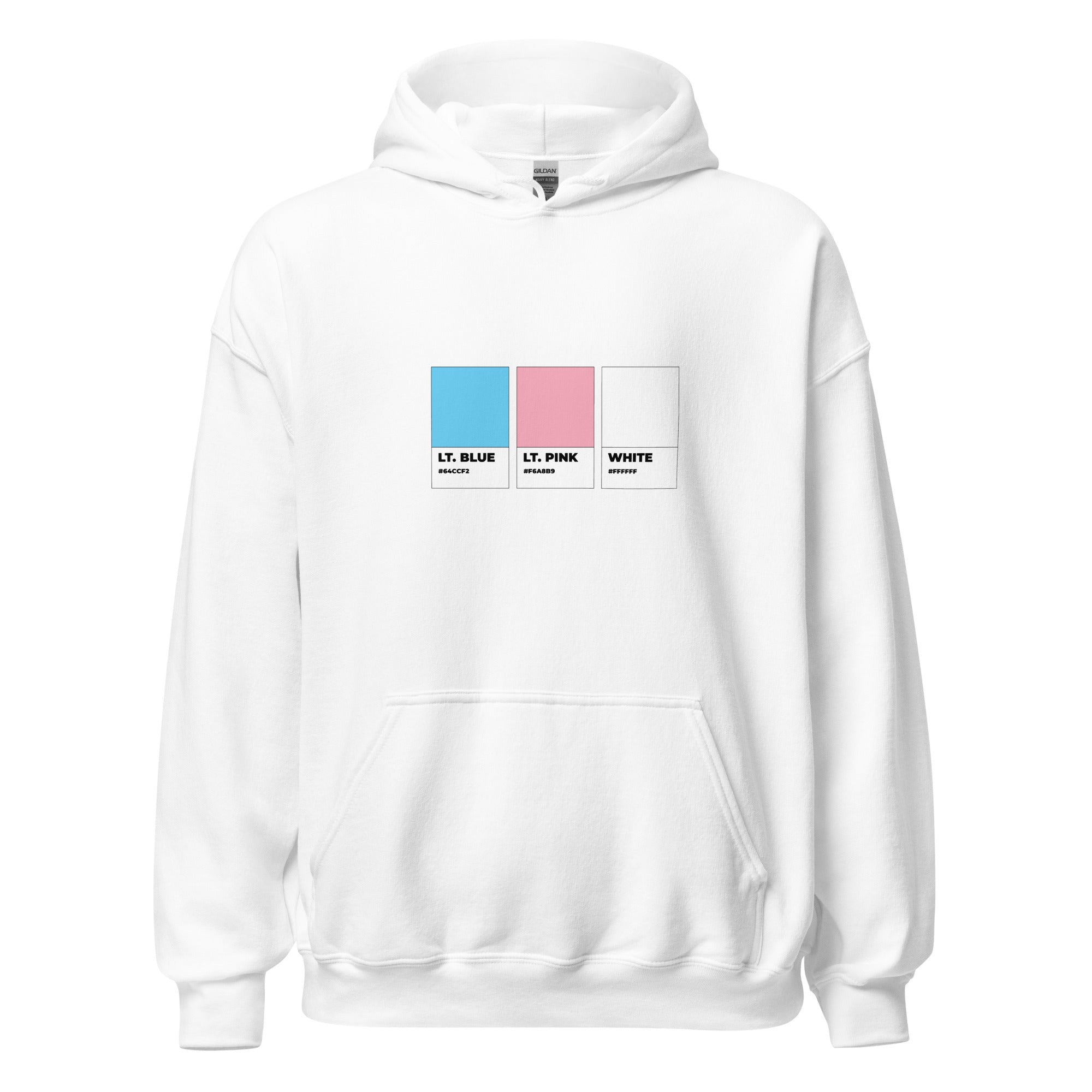 Sudadera unisex con capucha de colores trans