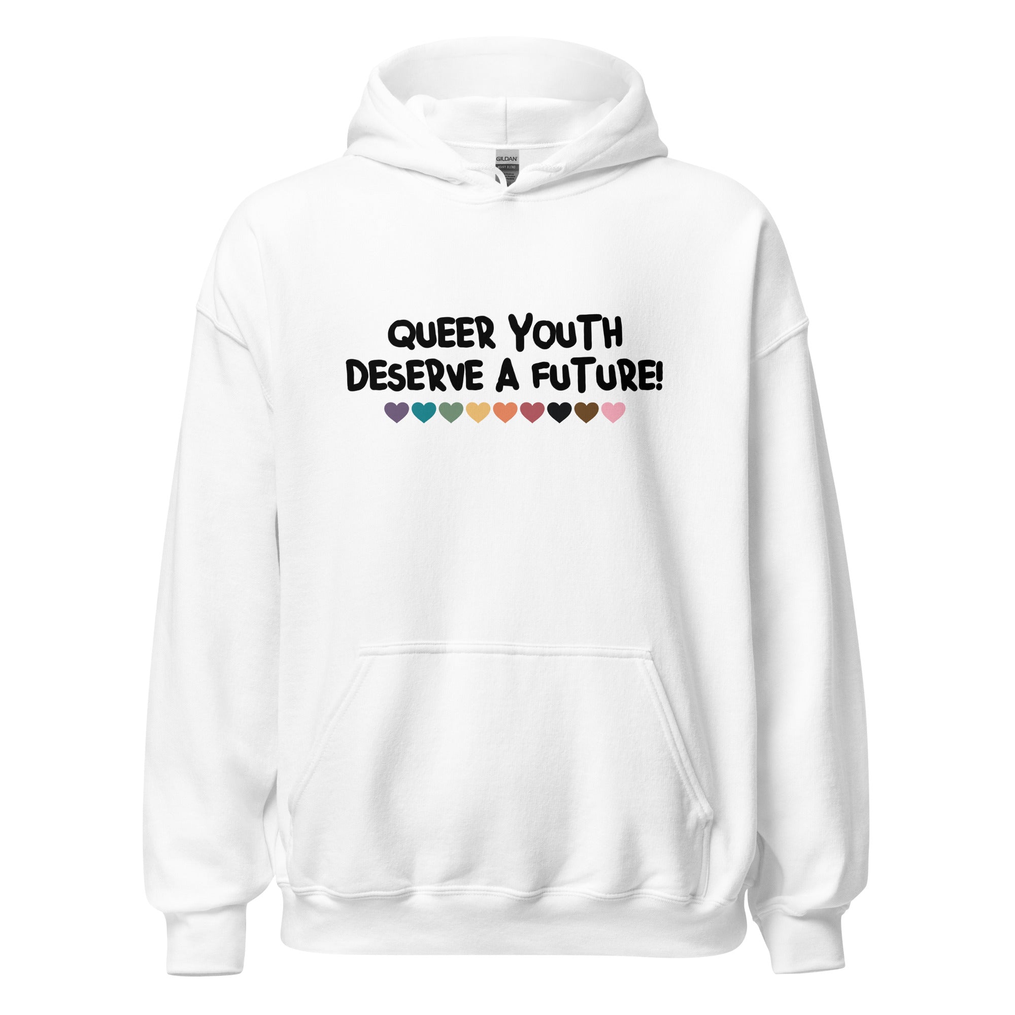Sudadera unisex con capucha "La juventud queer merece un futuro"