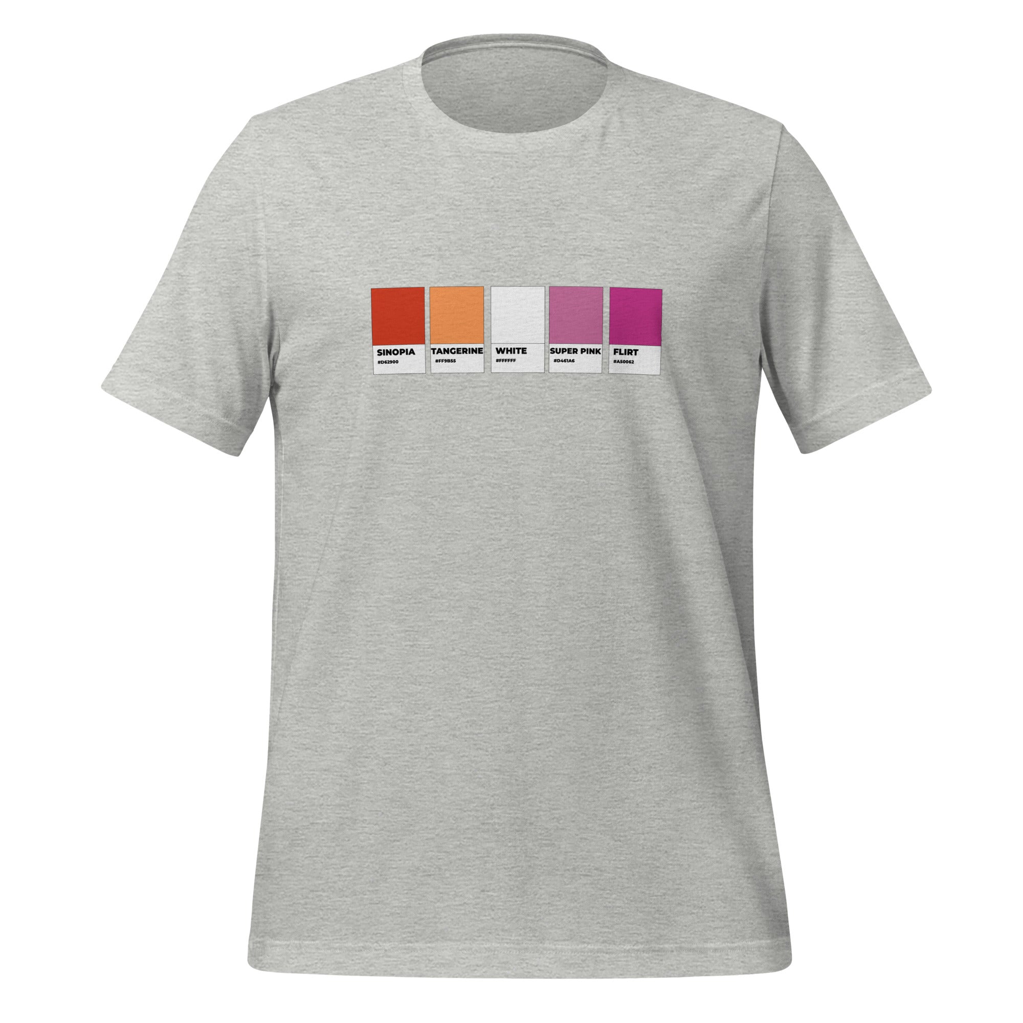 Camiseta unisex con muestras de colores de Lesbian Colors